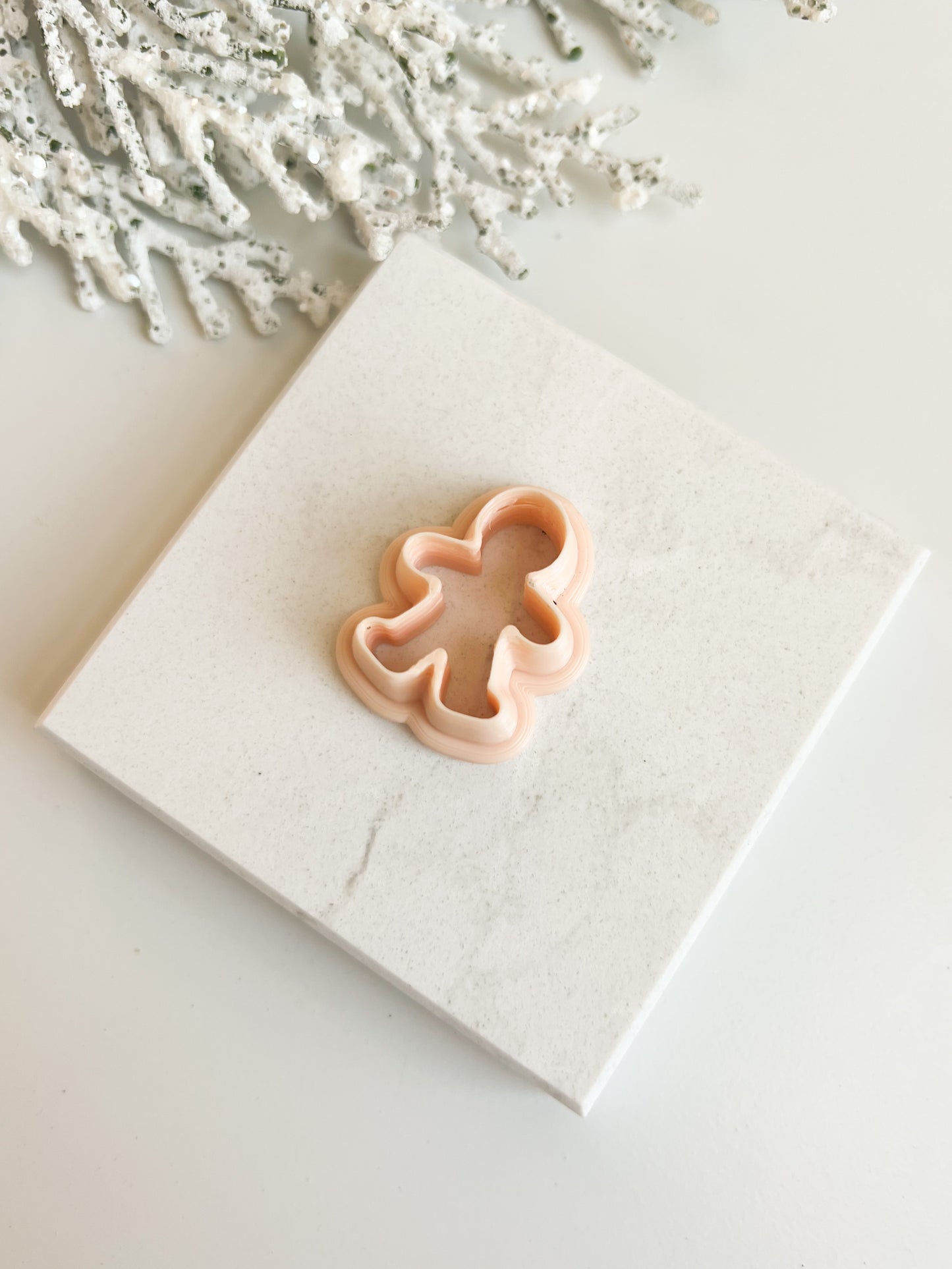 Gingerbread Man Clay Cutter | Gingerbread Man Polymer Clay Cutter for DIY Christmas Earrings Holiday-Themed Jewelry and Gingerbread House Crafts