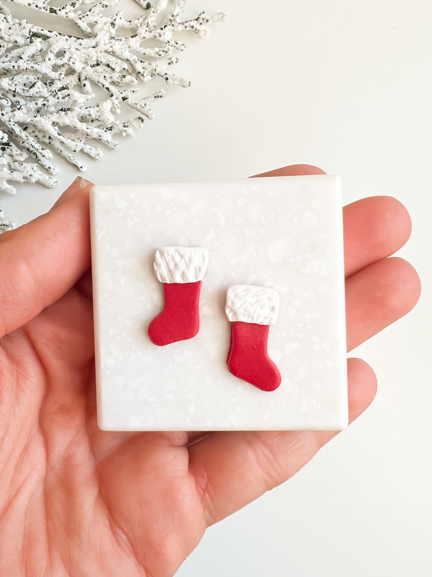 Christmas Stocking Set Clay Cutter | Christmas Stocking Polymer Clay Cutter Set for DIY Holiday Earrings Christmas Jewelry and Festive Handmade Crafts