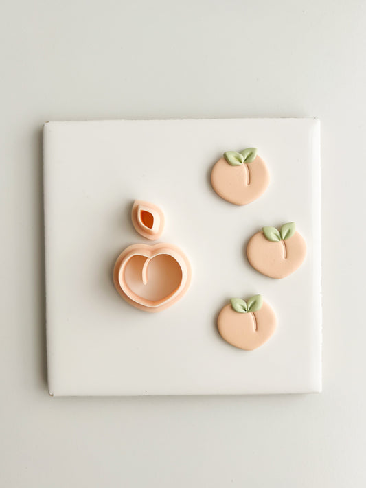 Peach Clay Cutter | Peach Polymer Clay Cutter for DIY Summer Earrings Cute Jewelry and Handmade Fruit Accessories
