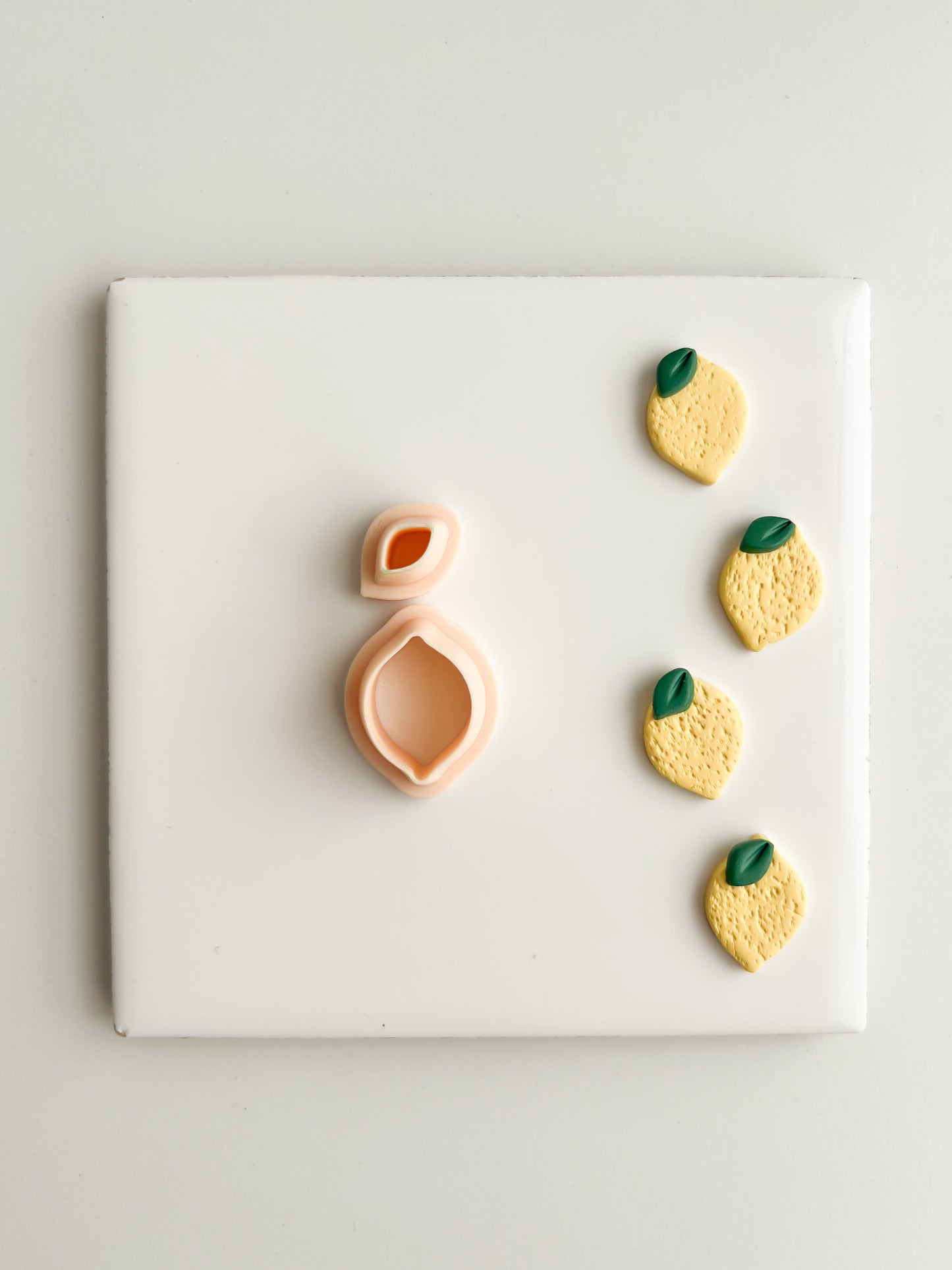Lemon No. 2 Clay Cutter | Lemon No. 2 Polymer Clay Cutter for DIY Citrus Earrings Fruit-Themed Jewelry and Handmade Summer Accessories