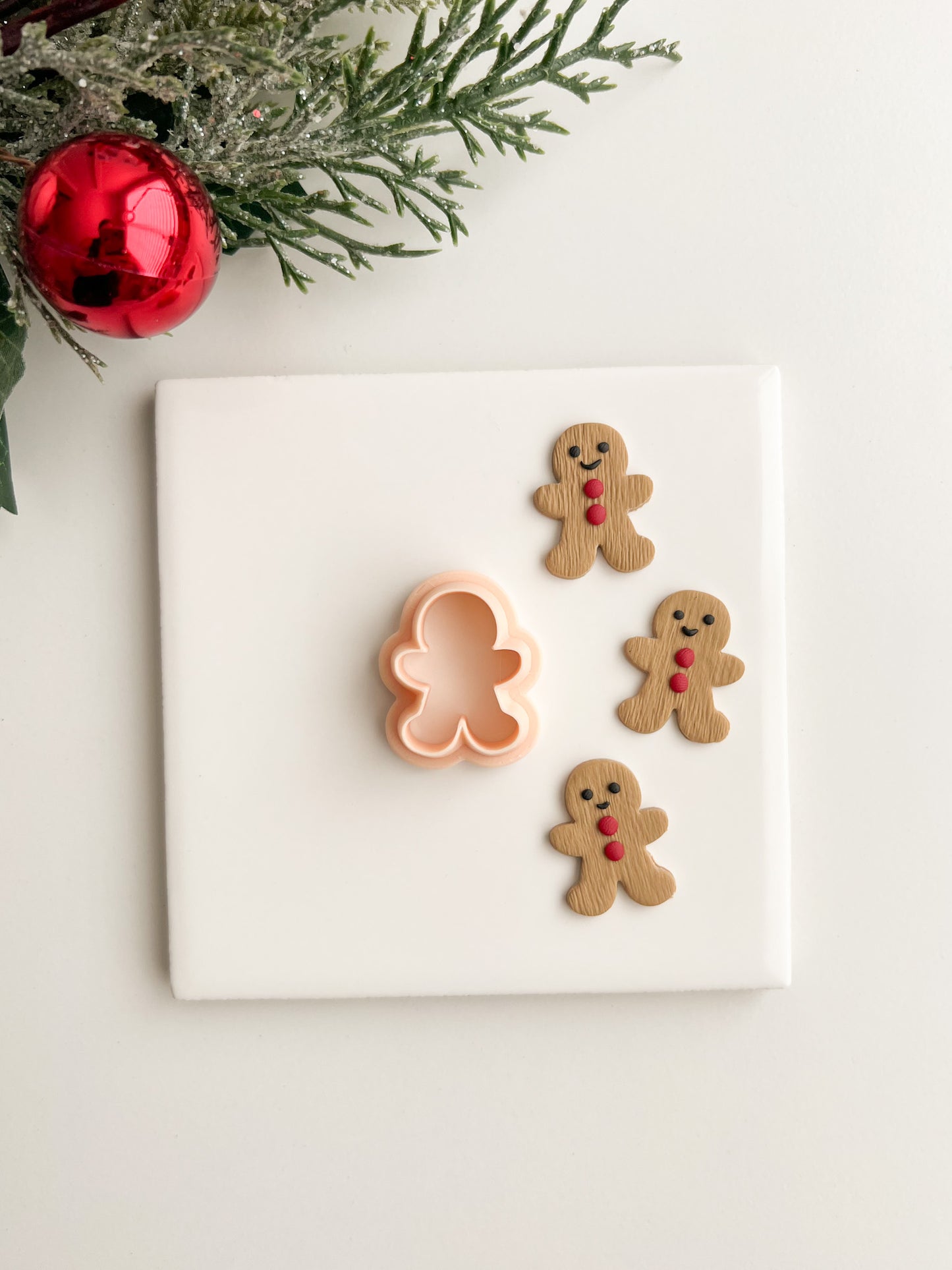 Gingerbread Man No. 2 Clay Cutters | Gingerbread Man No. 2 Polymer Clay Cutters for DIY Christmas Earrings Cookie-Themed Jewelry and Handmade Festive Accessories