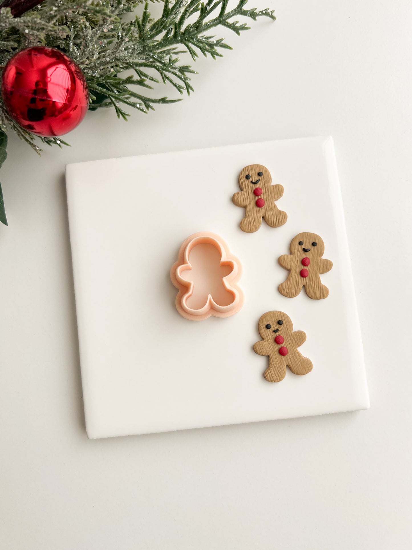 Gingerbread Man No. 2 Clay Cutters | Gingerbread Man No. 2 Polymer Clay Cutters for DIY Christmas Earrings Cookie-Themed Jewelry and Handmade Festive Accessories