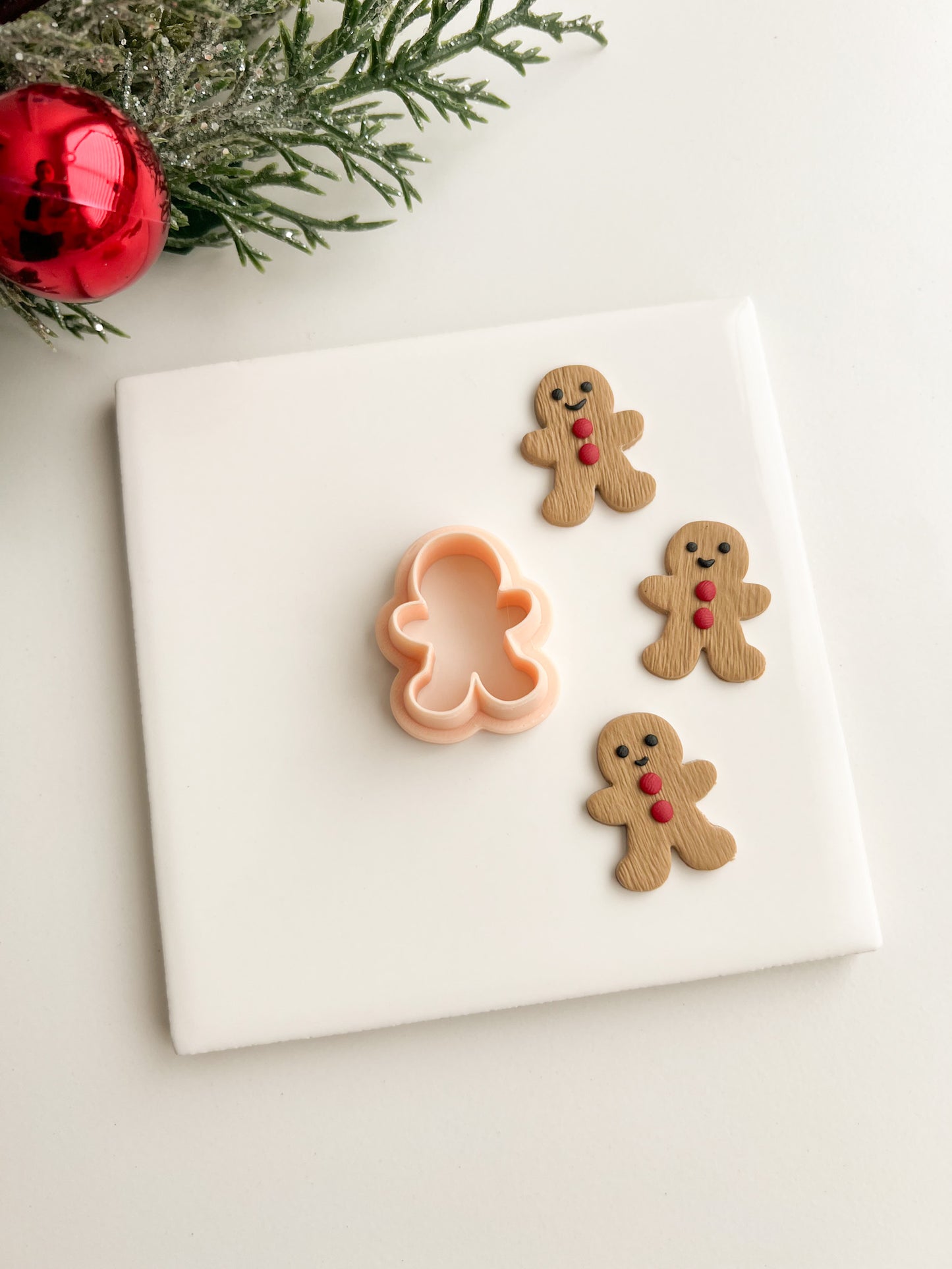 Gingerbread Man No. 2 Clay Cutters | Gingerbread Man No. 2 Polymer Clay Cutters for DIY Christmas Earrings Cookie-Themed Jewelry and Handmade Festive Accessories