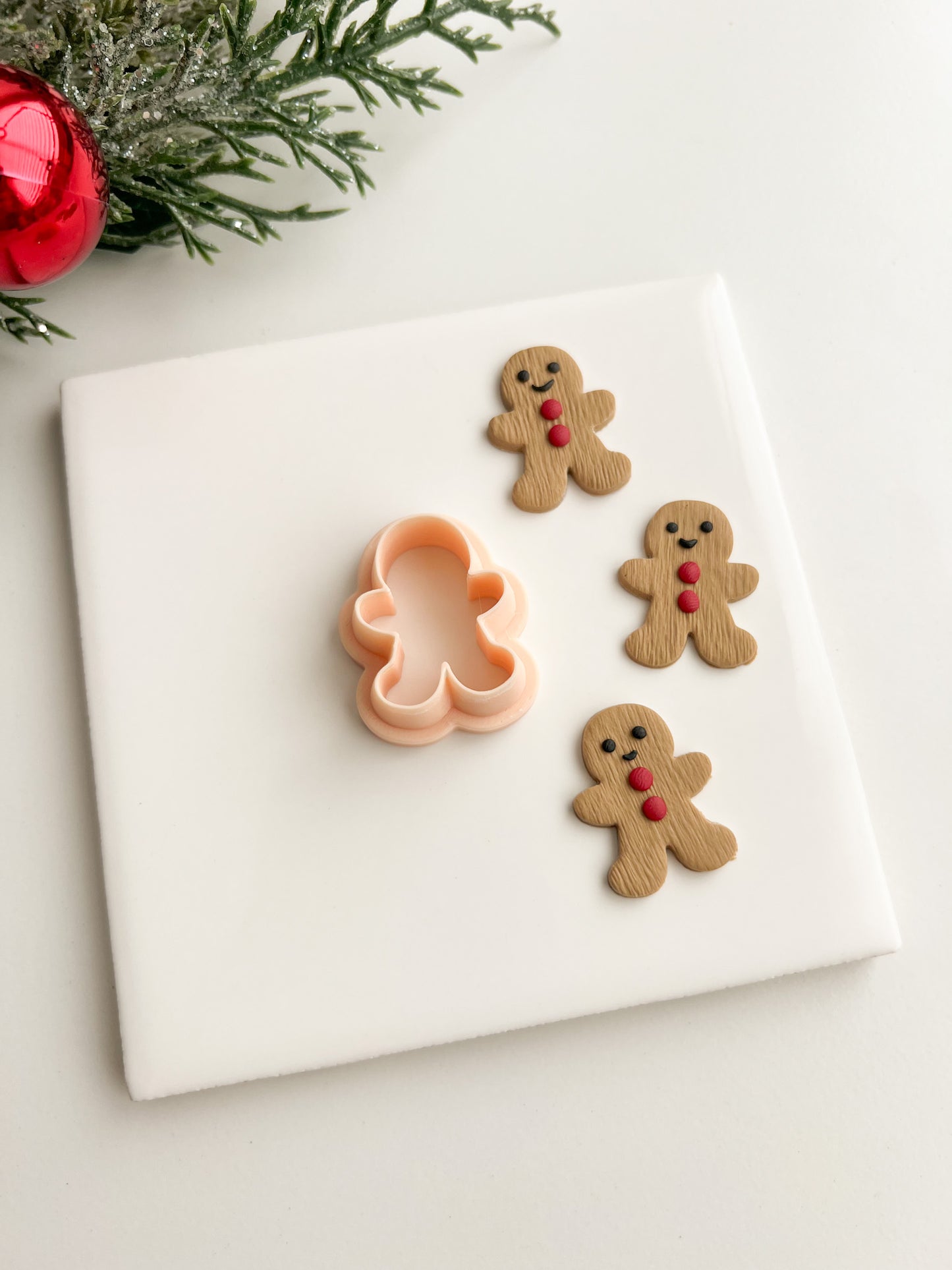 Gingerbread Man No. 2 Clay Cutters | Gingerbread Man No. 2 Polymer Clay Cutters for DIY Christmas Earrings Cookie-Themed Jewelry and Handmade Festive Accessories