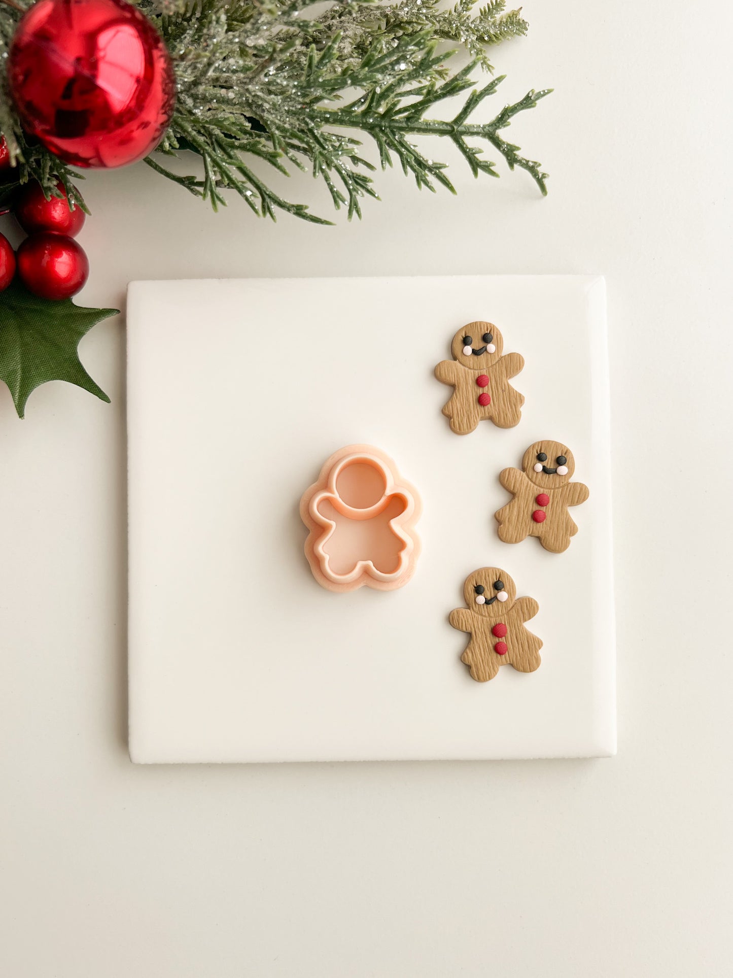 Gingerbread Woman No. 2 Clay Cutter | Gingerbread Woman No. 2 Polymer Clay Cutter for DIY Christmas Earrings Baking Jewelry and Handmade Festive Accessories