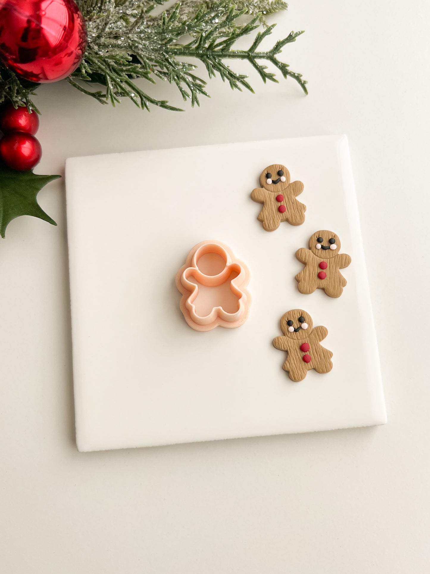 Gingerbread Woman No. 2 Clay Cutter | Gingerbread Woman No. 2 Polymer Clay Cutter for DIY Christmas Earrings Baking Jewelry and Handmade Festive Accessories