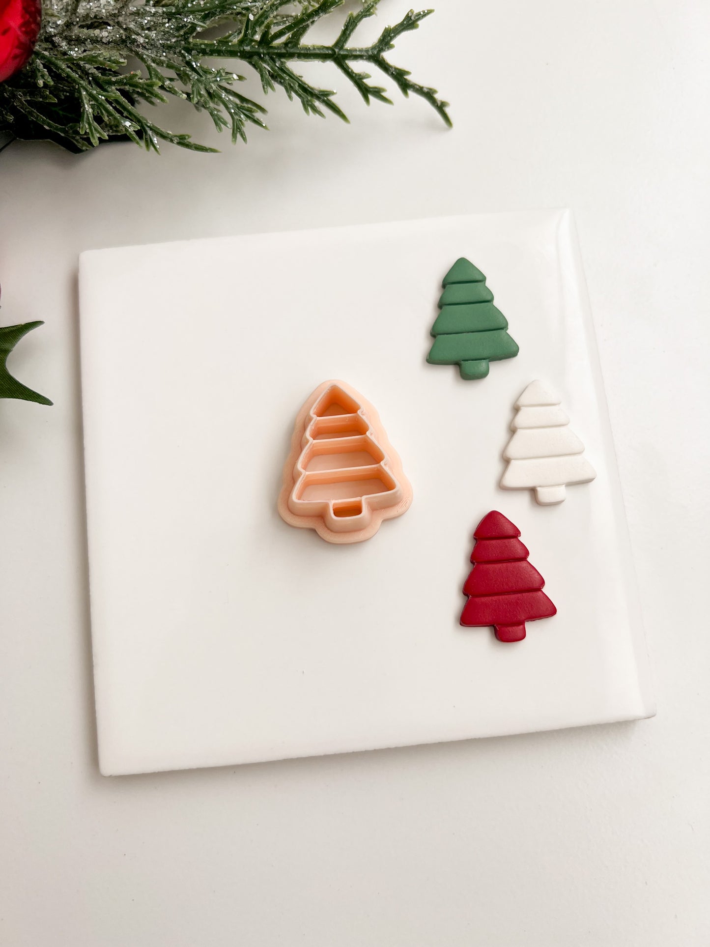 Christmas Tree No. 5 Clay Cutter | Christmas Tree No. 5 Polymer Clay Cutter for DIY Holiday Earrings Winter-Themed Jewelry and Handmade Seasonal Accessories