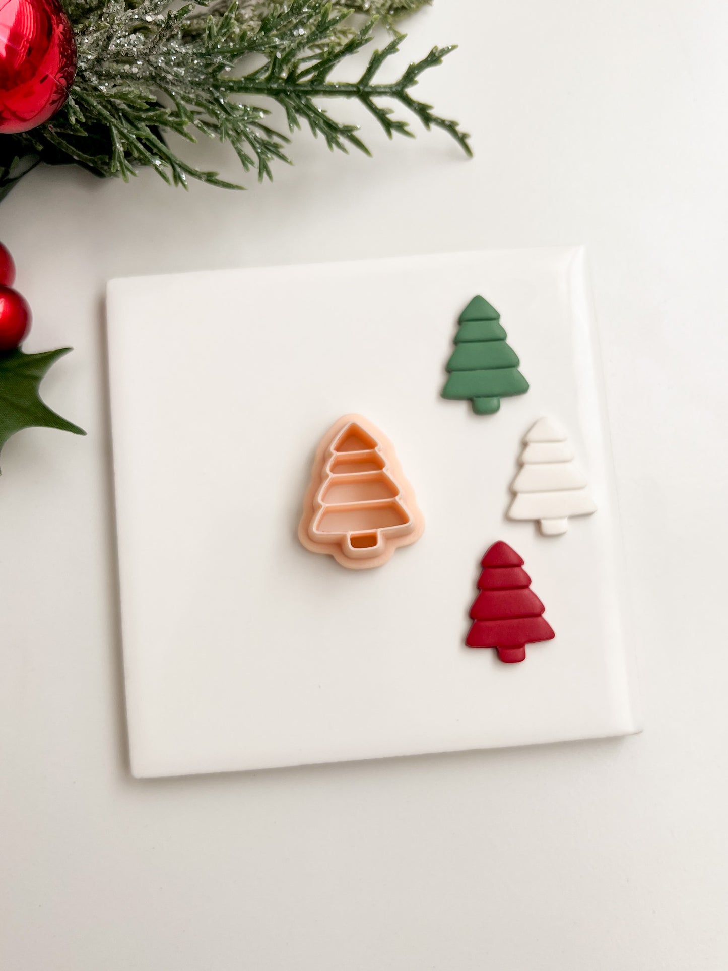 Christmas Tree No. 5 Clay Cutter | Christmas Tree No. 5 Polymer Clay Cutter for DIY Holiday Earrings Winter-Themed Jewelry and Handmade Seasonal Accessories