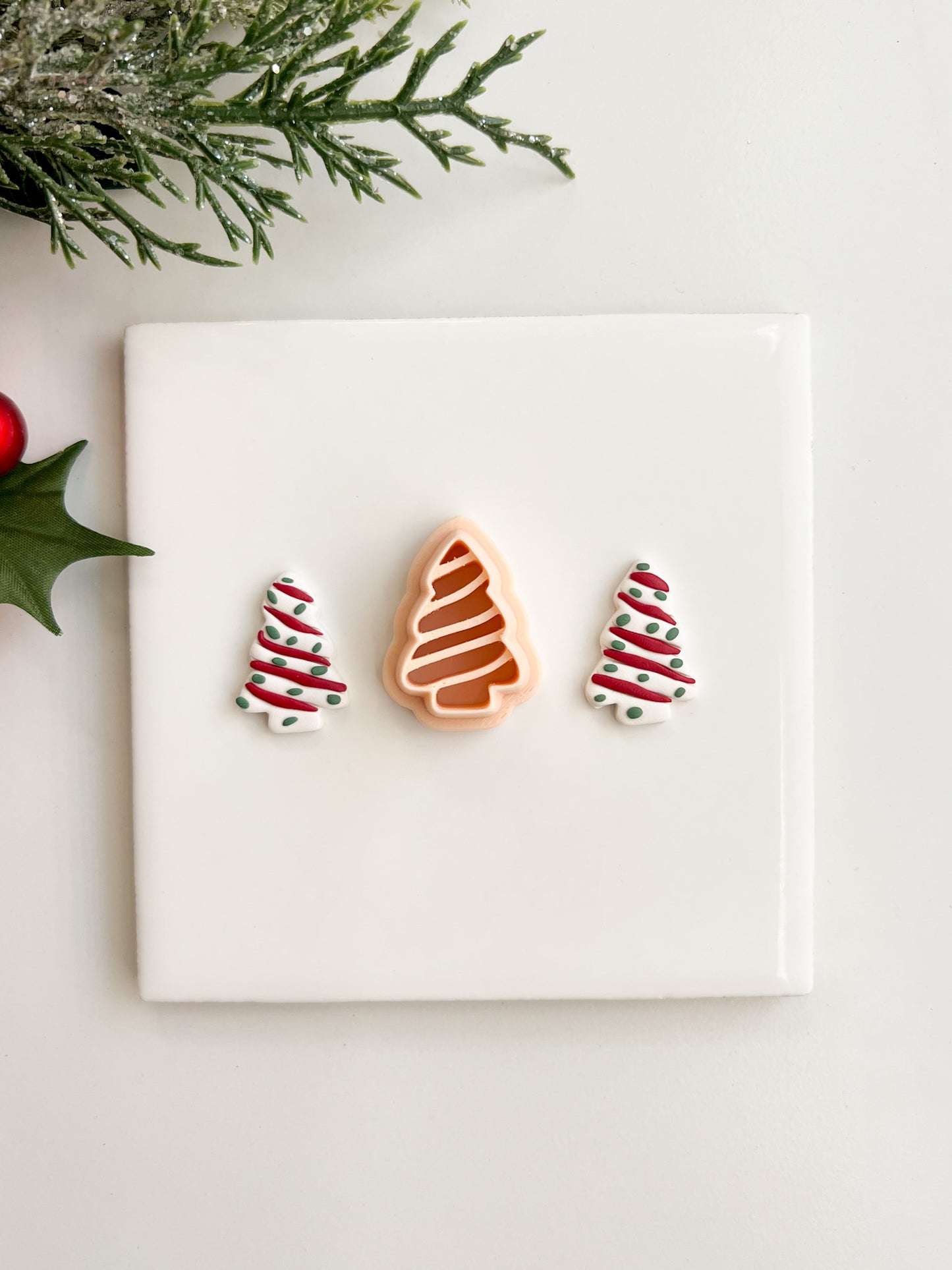 Debbie Cake Clay Cutter | Debbie Cake Polymer Clay Cutter for DIY Dessert Earrings Cute Bakery Jewelry and Handmade Holiday Accessories