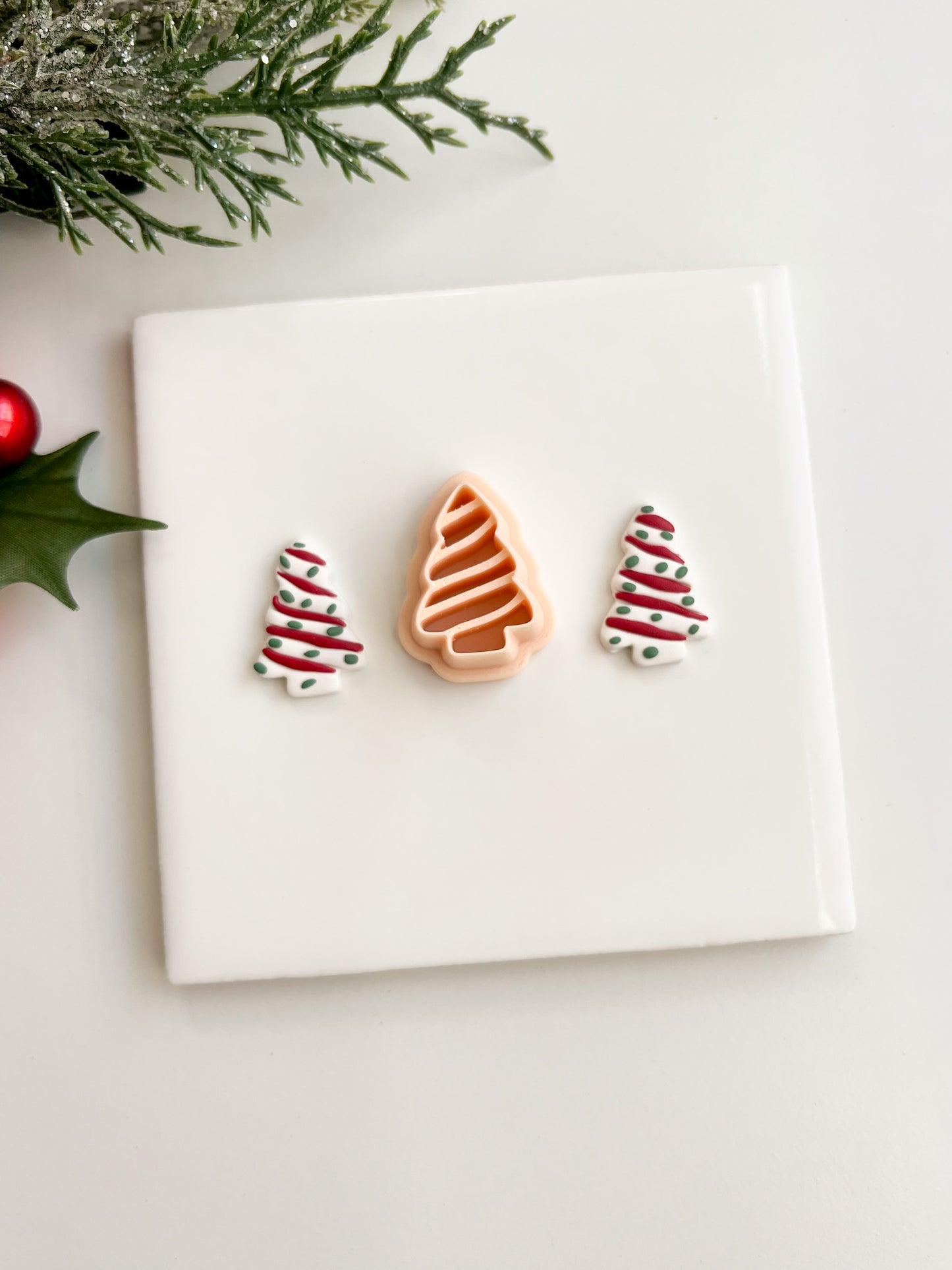 Debbie Cake Clay Cutter | Debbie Cake Polymer Clay Cutter for DIY Dessert Earrings Cute Bakery Jewelry and Handmade Holiday Accessories