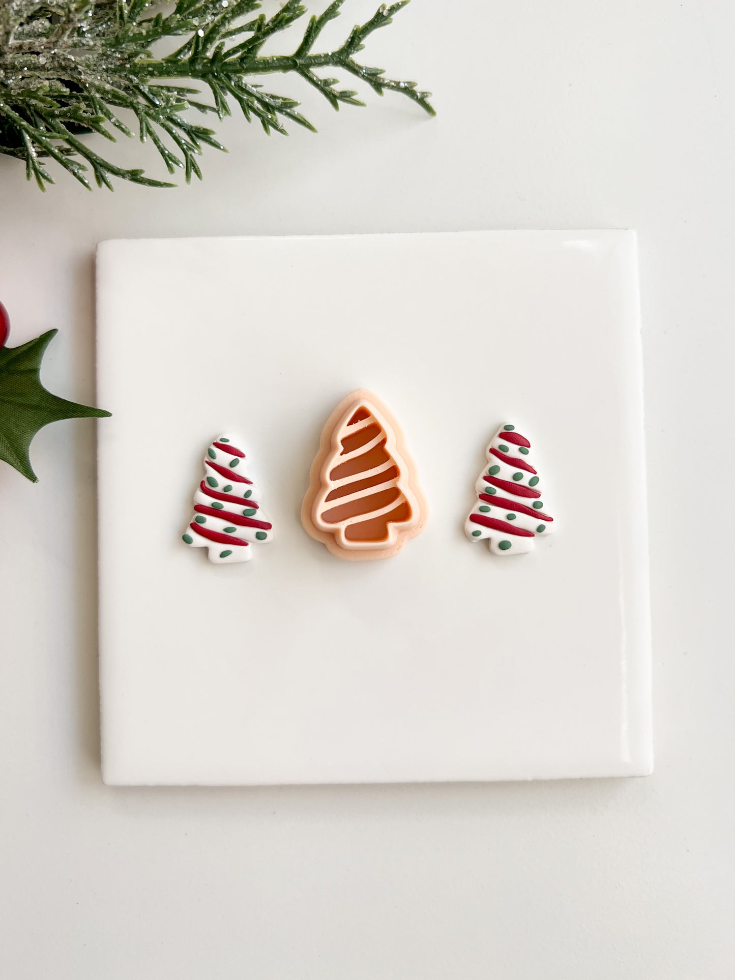 Debbie Cake Clay Cutter | Debbie Cake Polymer Clay Cutter for DIY Dessert Earrings Cute Bakery Jewelry and Handmade Holiday Accessories
