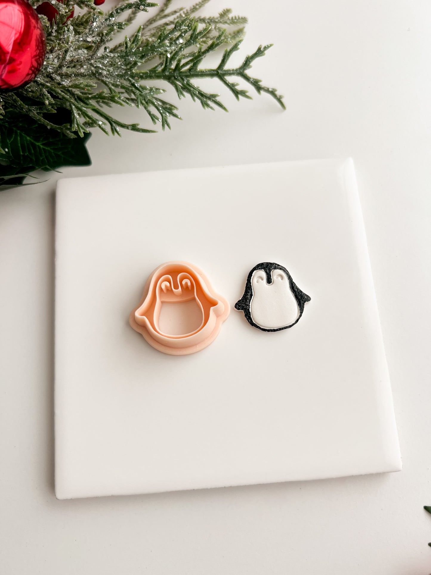 Penguin Clay Cutter | Penguin Polymer Clay Cutter for DIY Christmas Earrings Cute Jewelry and Handmade Winter Accessories