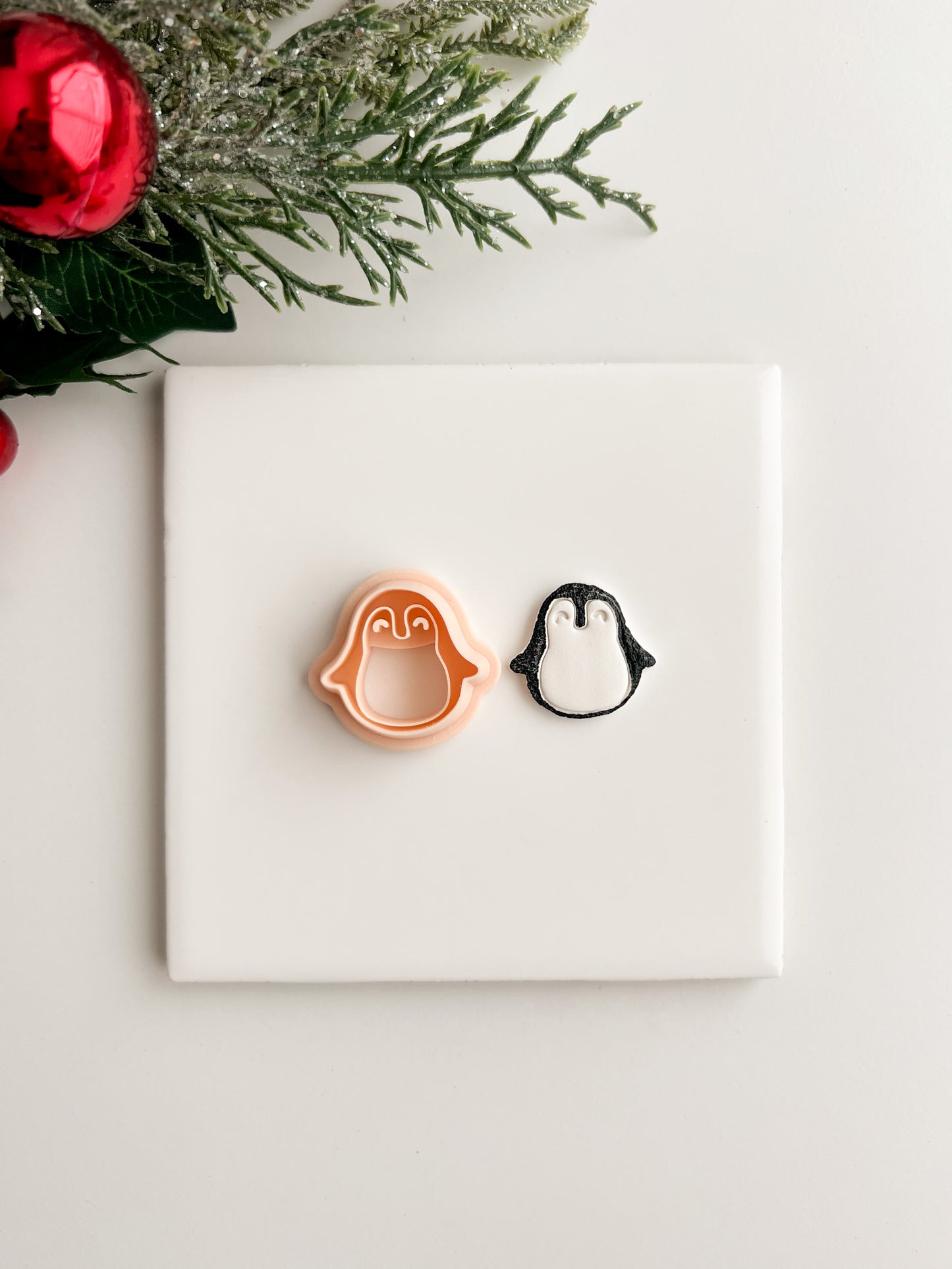 Penguin Clay Cutter | Penguin Polymer Clay Cutter for DIY Christmas Earrings Cute Jewelry and Handmade Winter Accessories