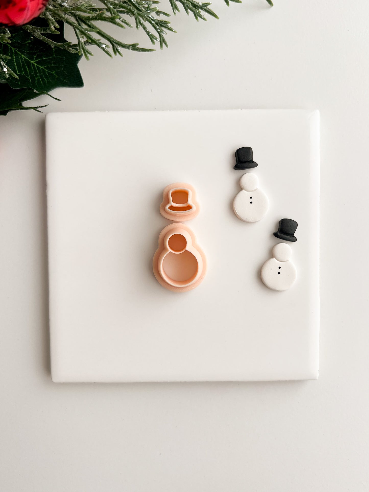 Snowman No. 2 Clay Cutter Set | Snowman No. 2 Polymer Clay Cutter Set for DIY Holiday Earrings Christmas Jewelry and Handmade Winter Accessories