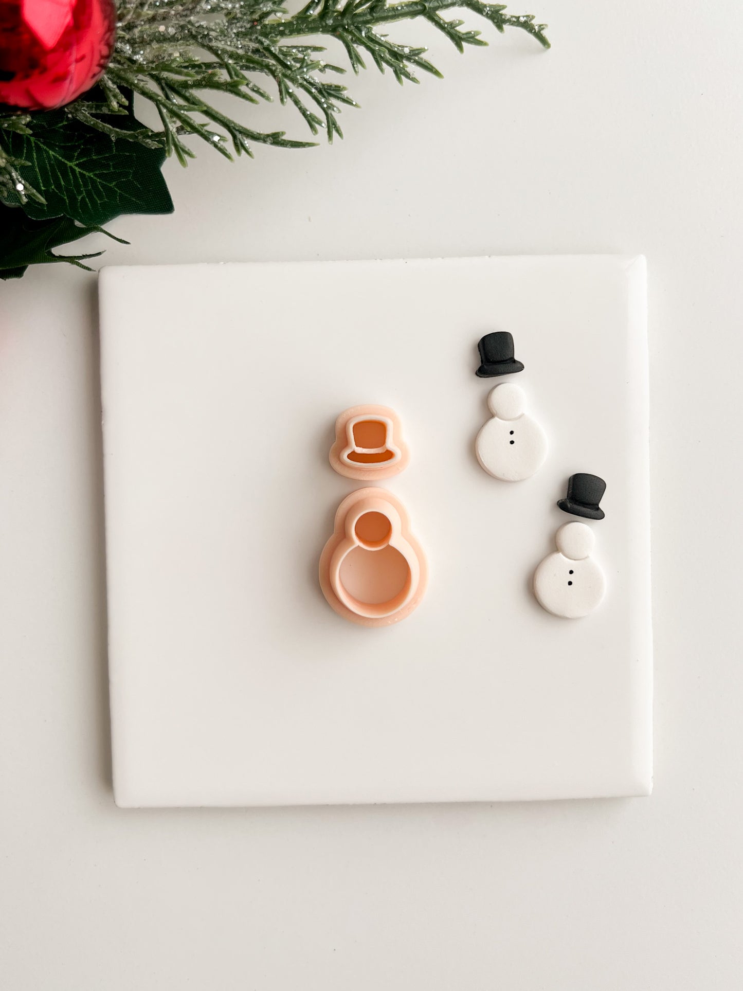 Snowman No. 2 Clay Cutter Set | Snowman No. 2 Polymer Clay Cutter Set for DIY Holiday Earrings Christmas Jewelry and Handmade Winter Accessories
