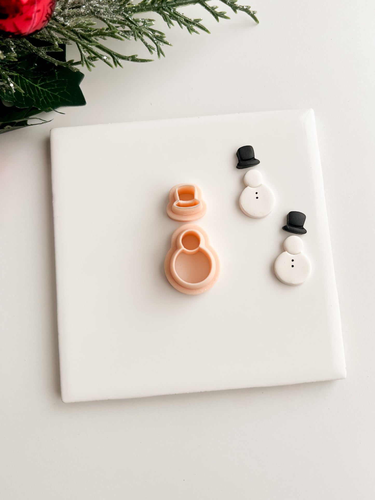 Snowman No. 2 Clay Cutter Set | Snowman No. 2 Polymer Clay Cutter Set for DIY Holiday Earrings Christmas Jewelry and Handmade Winter Accessories