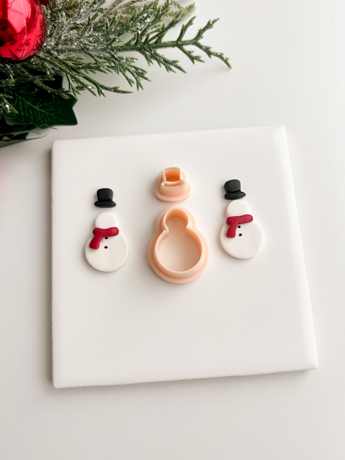 Snowman No. 2 Clay Cutter Set | Snowman No. 2 Polymer Clay Cutter Set for DIY Holiday Earrings Christmas Jewelry and Handmade Winter Accessories