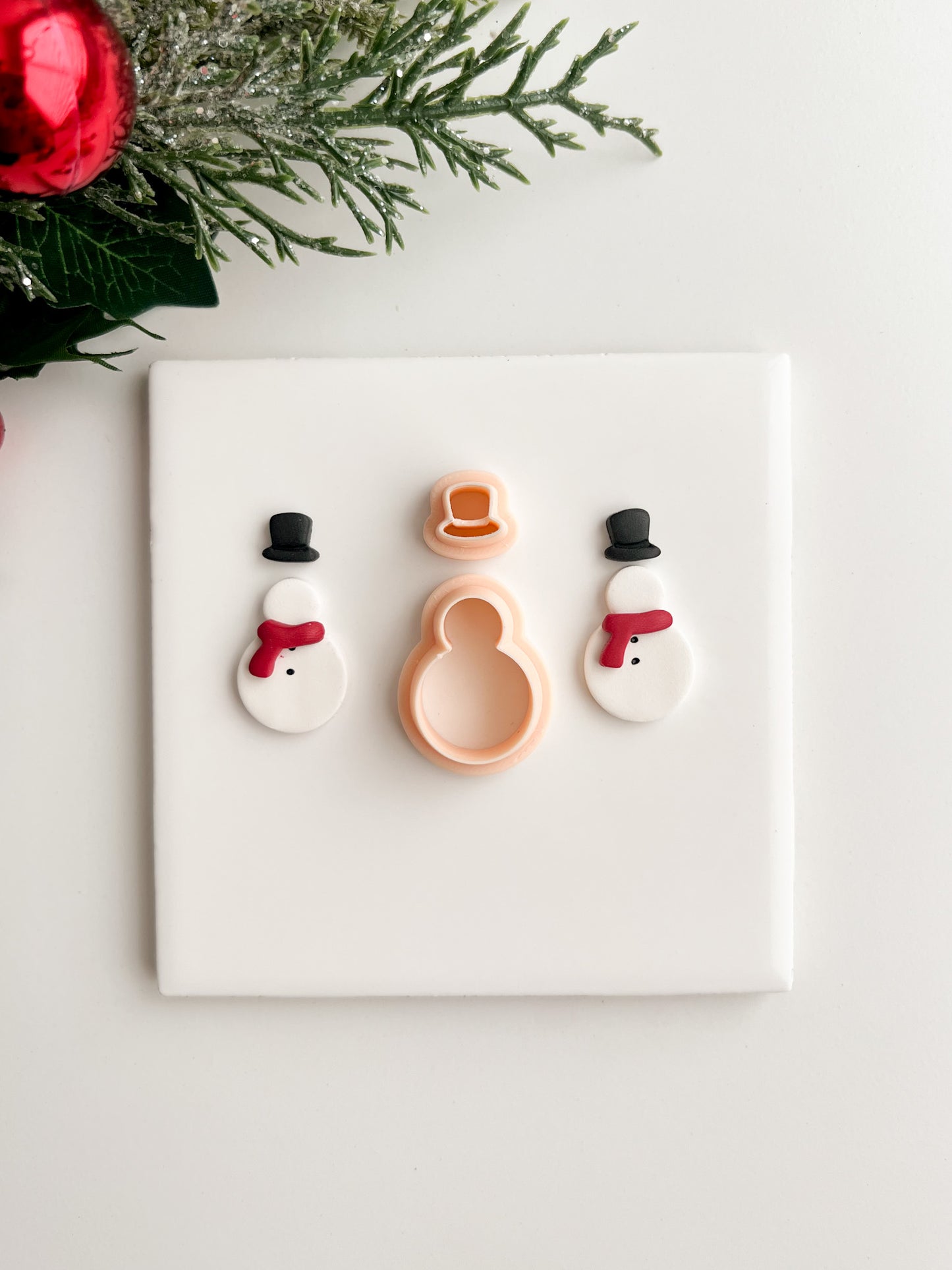Snowman No. 2 Clay Cutter Set | Snowman No. 2 Polymer Clay Cutter Set for DIY Holiday Earrings Christmas Jewelry and Handmade Winter Accessories