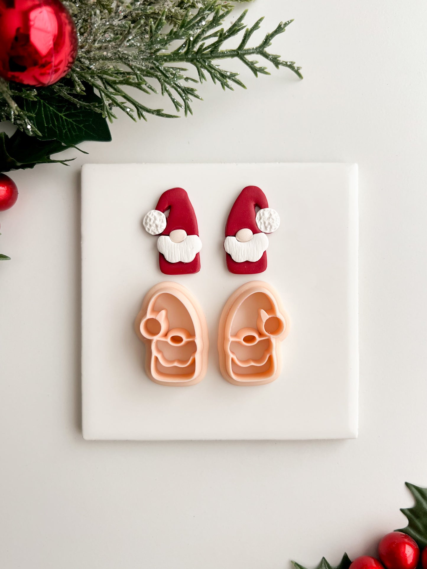 Gnome No. 1 Clay Cutter | Gnome Polymer Clay Cutter for DIY Earrings Garden Gnome-Themed Crafts and Handmade Jewelry