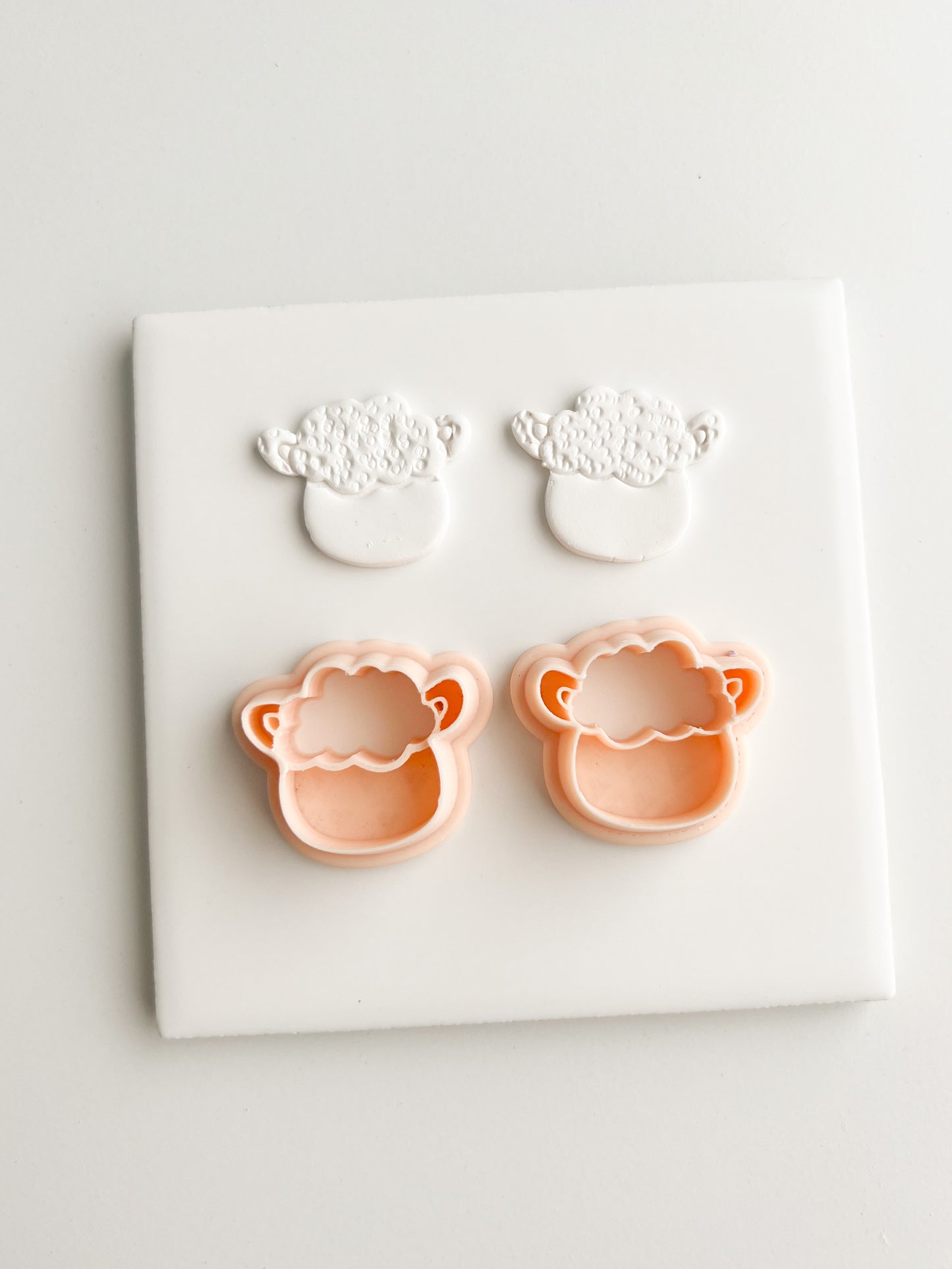 Lamb Set Clay Cutter | Lamb Set Polymer Clay Cutter for DIY Farm Earrings Cute Jewelry and Handmade Country Accessories