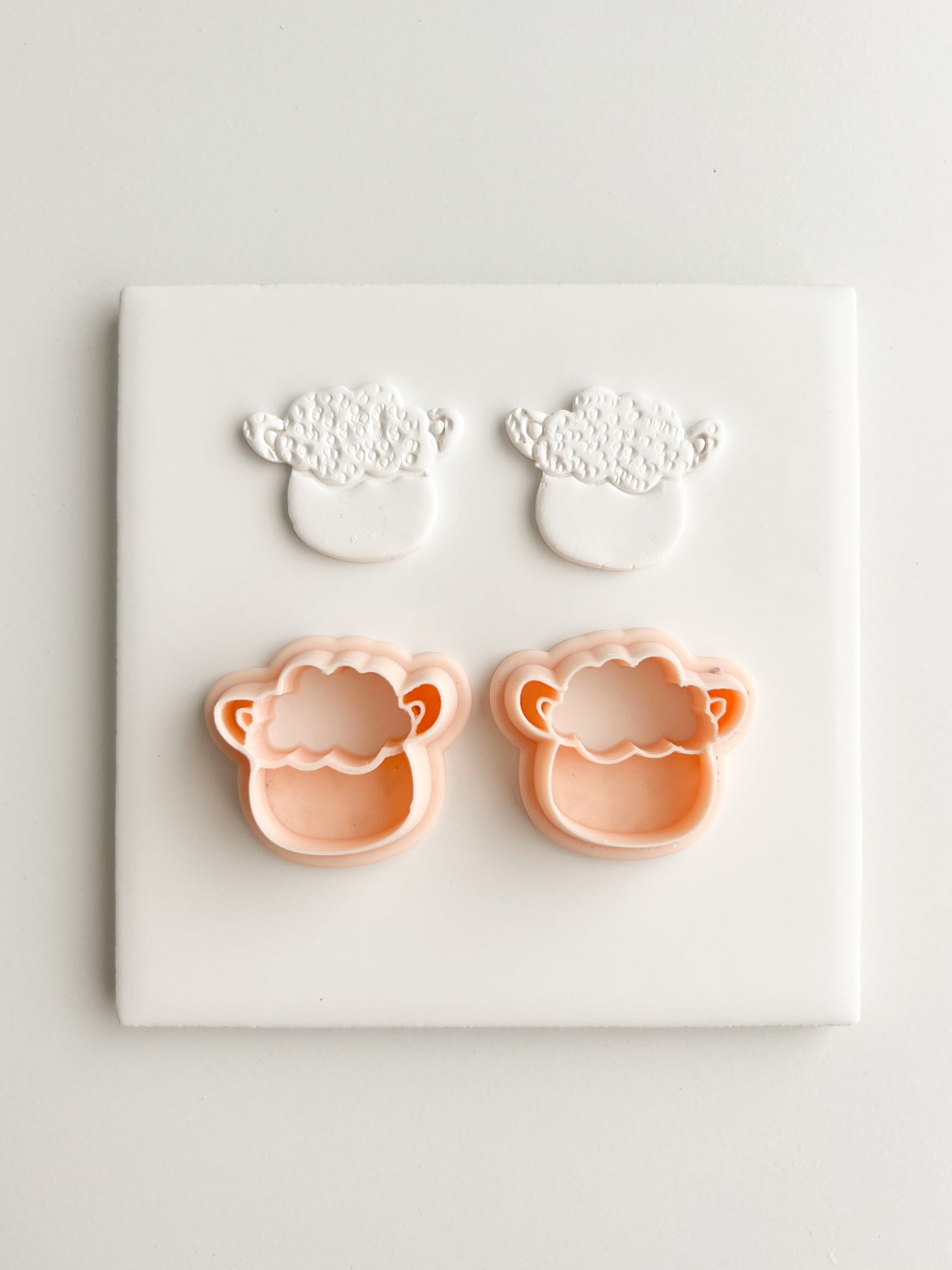 Lamb Set Clay Cutter | Lamb Set Polymer Clay Cutter for DIY Farm Earrings Cute Jewelry and Handmade Country Accessories