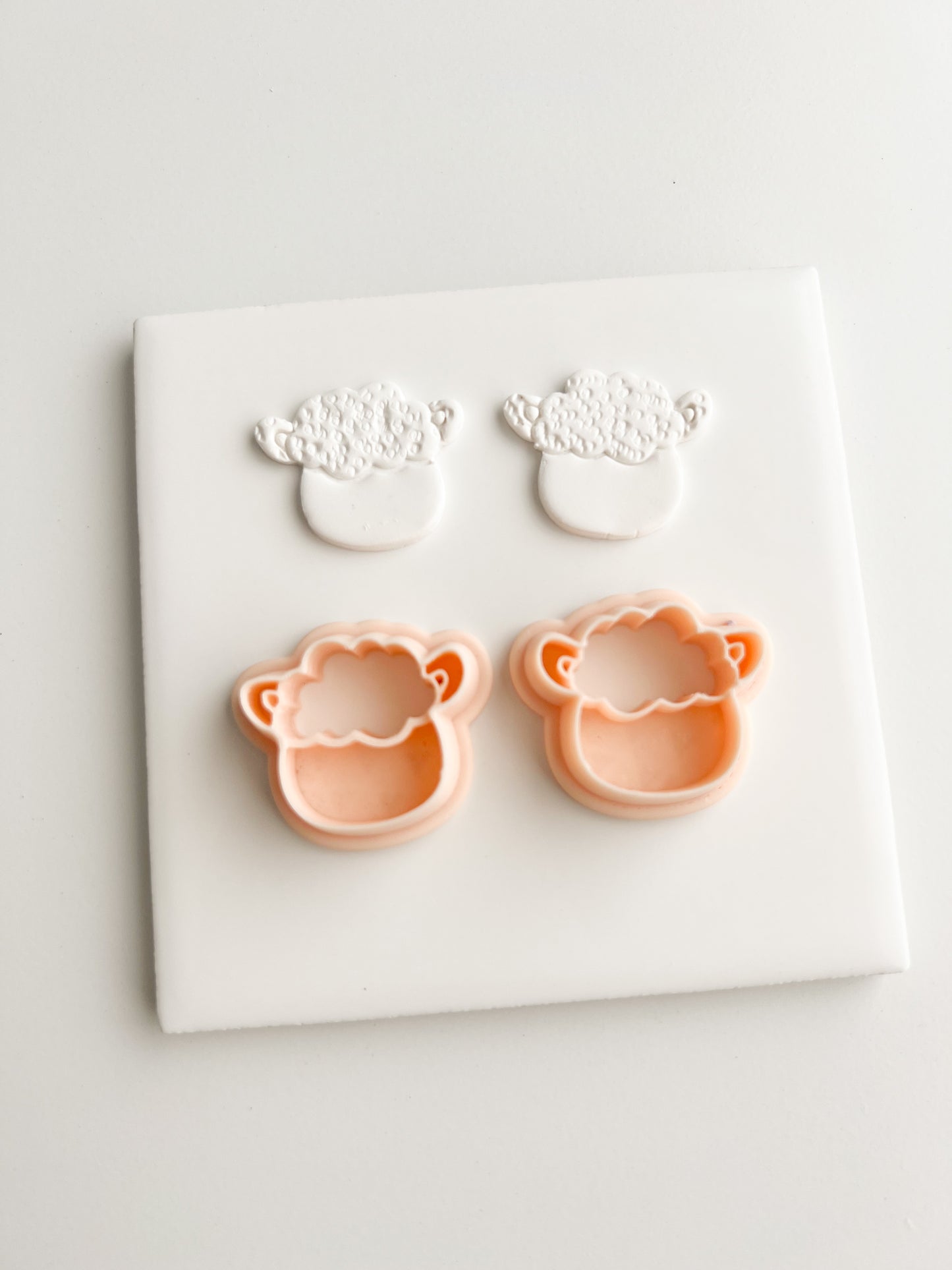 Lamb Set Clay Cutter | Lamb Set Polymer Clay Cutter for DIY Farm Earrings Cute Jewelry and Handmade Country Accessories