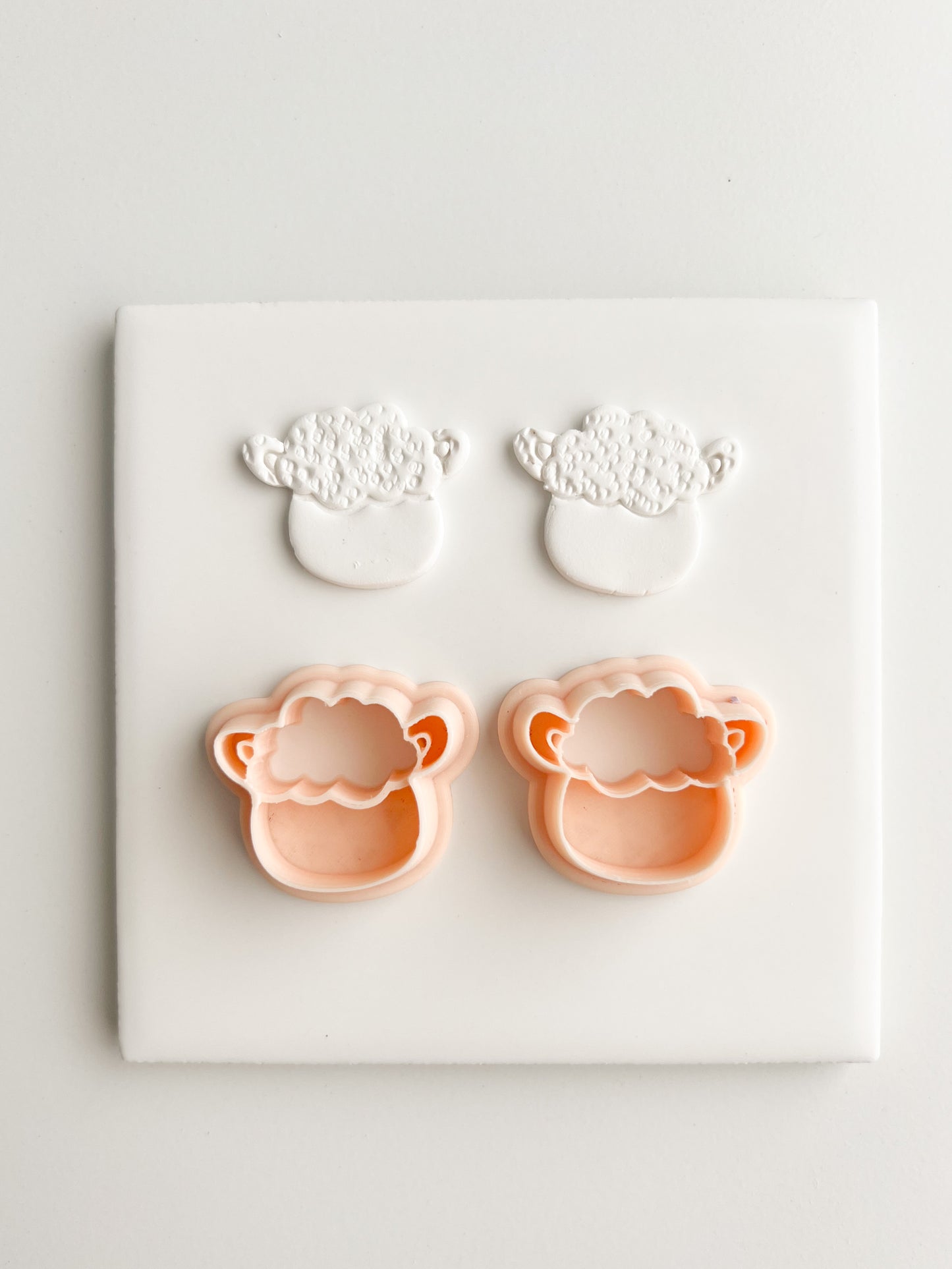 Lamb Set Clay Cutter | Lamb Set Polymer Clay Cutter for DIY Farm Earrings Cute Jewelry and Handmade Country Accessories