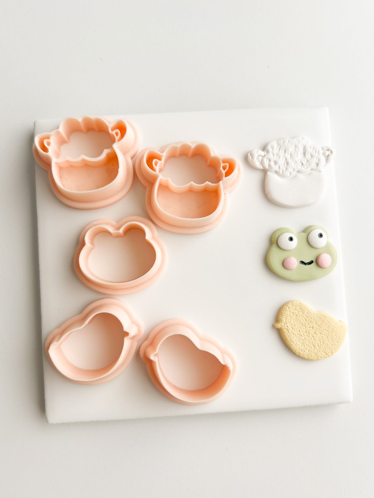 Spring Animal Trio Clay Cutter Set | Spring Animal Trio Polymer Clay Cutter Set for DIY Easter Earrings Cute Jewelry and Handmade Animal Accessories