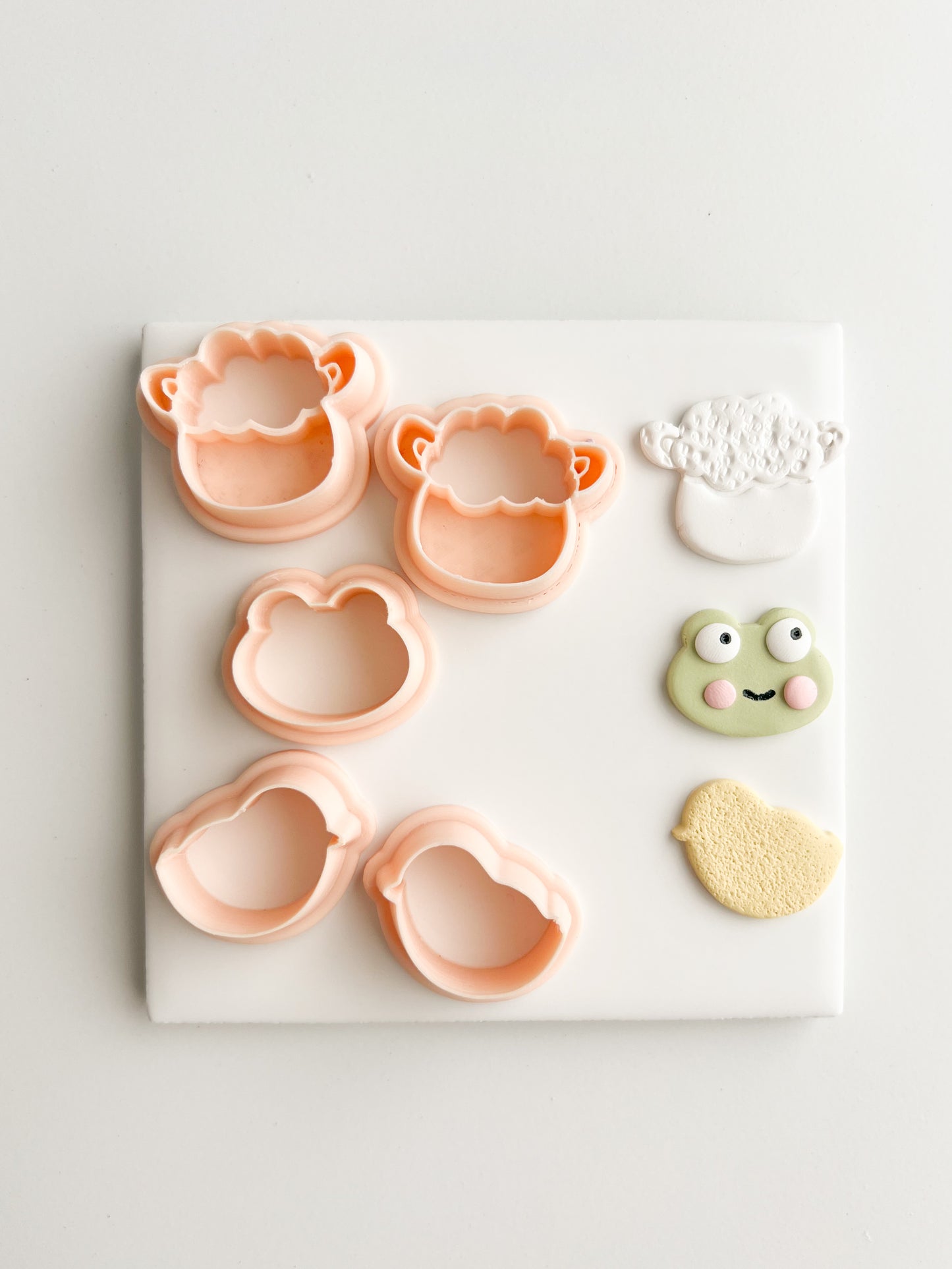 Spring Animal Trio Clay Cutter Set | Spring Animal Trio Polymer Clay Cutter Set for DIY Easter Earrings Cute Jewelry and Handmade Animal Accessories