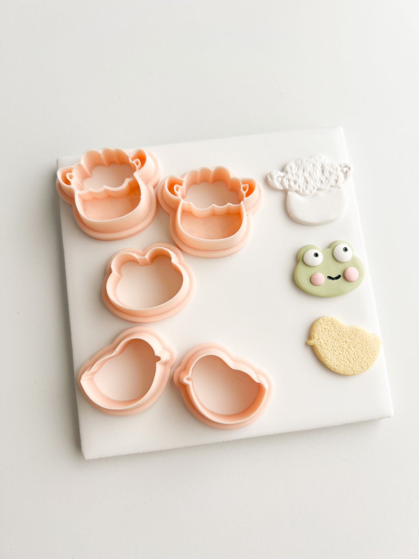 Spring Animal Trio Clay Cutter Set | Spring Animal Trio Polymer Clay Cutter Set for DIY Easter Earrings Cute Jewelry and Handmade Animal Accessories
