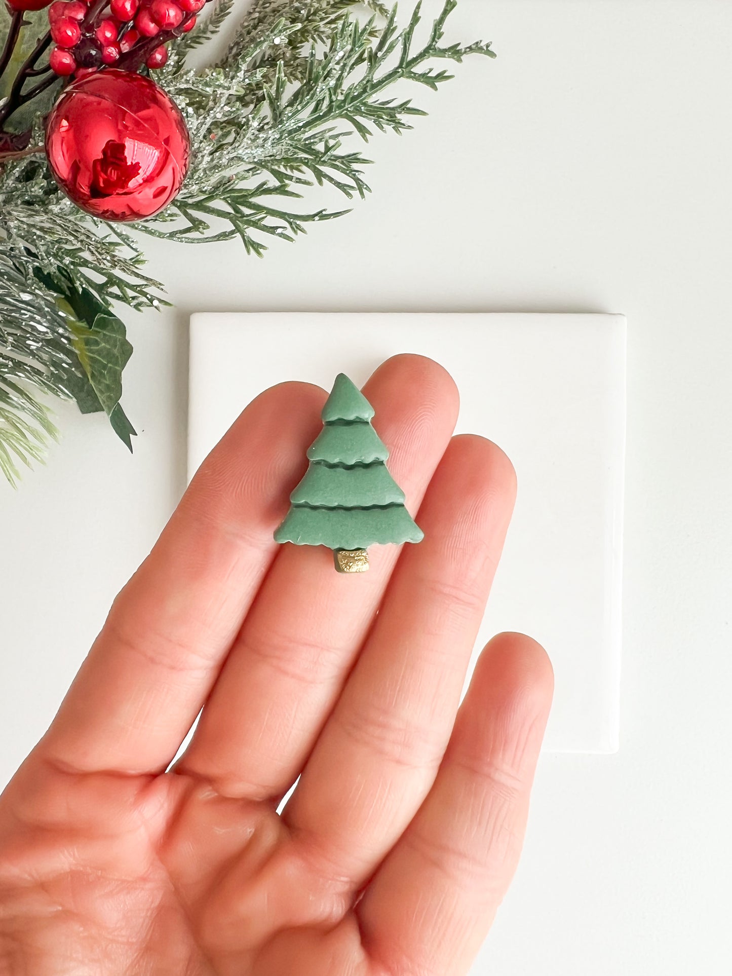 Wavy Tree Clay Cutter | Wavy Tree Polymer Clay Cutter for DIY Holiday Earrings Festive Jewelry and Handmade Christmas Accessories