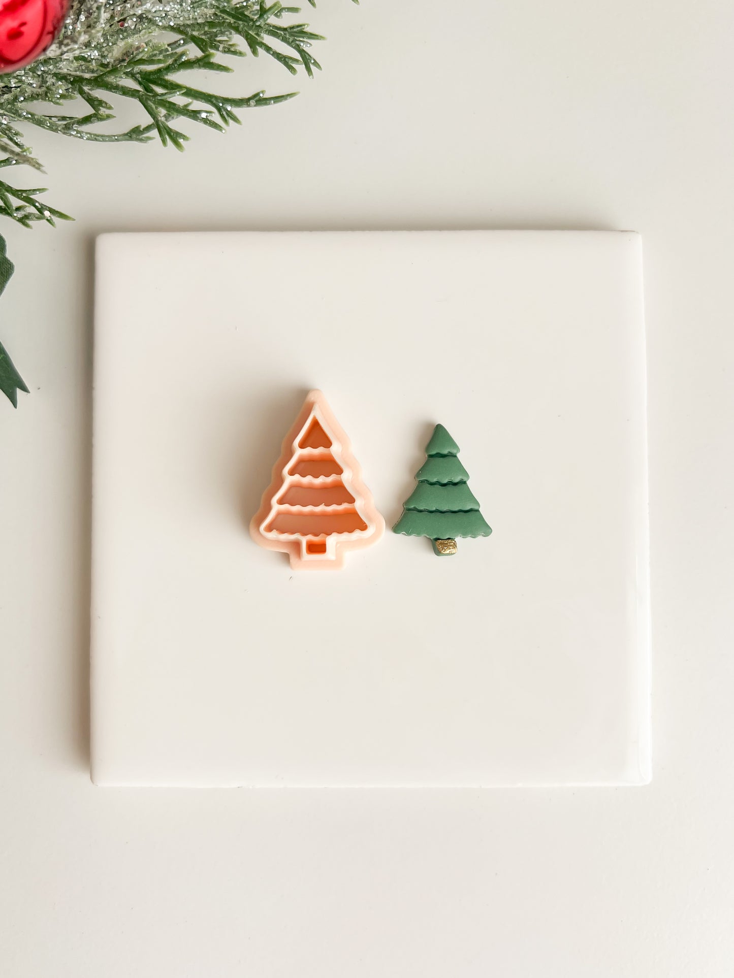 Wavy Tree Clay Cutter | Wavy Tree Polymer Clay Cutter for DIY Holiday Earrings Festive Jewelry and Handmade Christmas Accessories