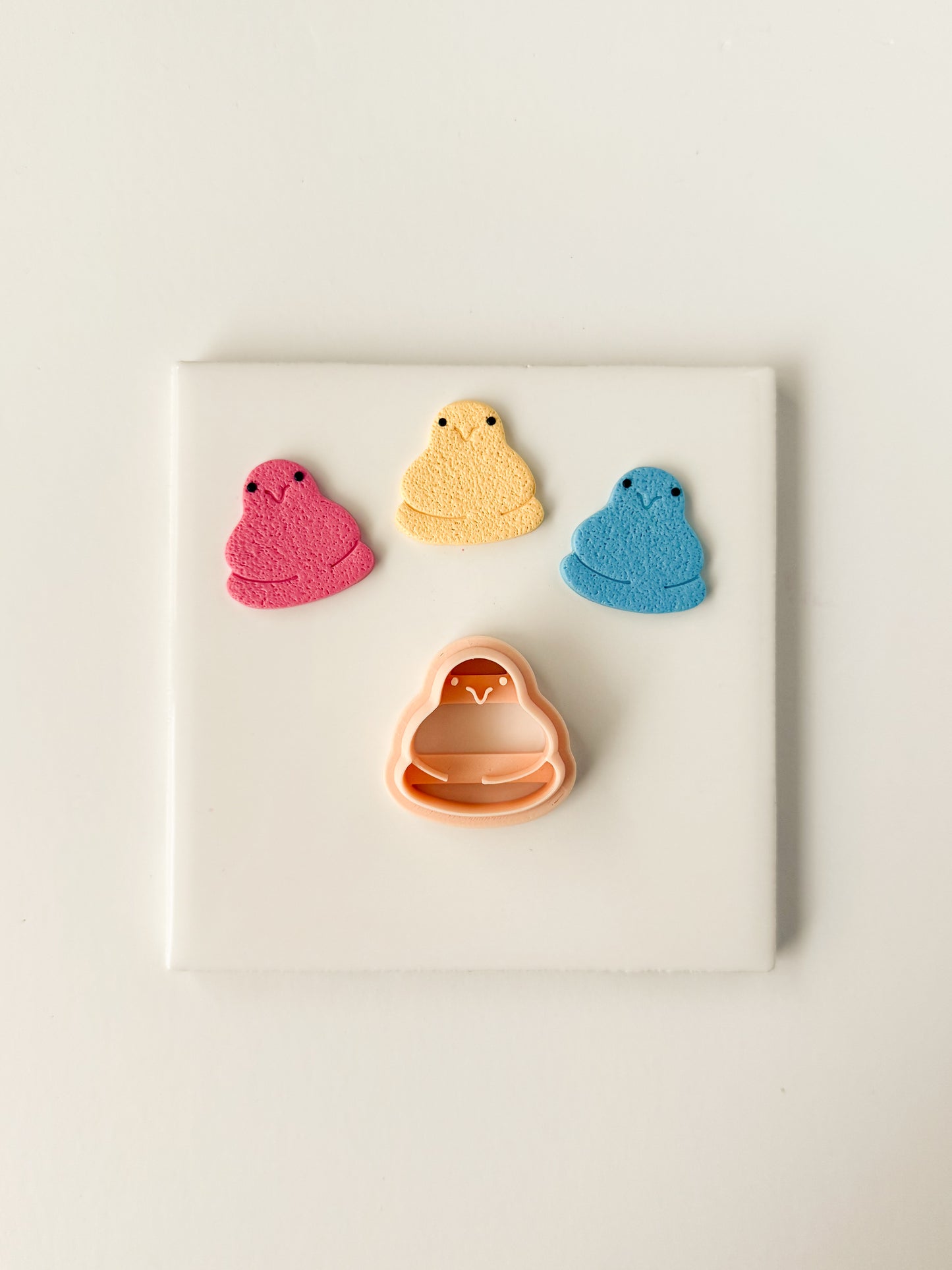 Chick Marshmellow Peep Clay Cutter | Chick Marshmallow Peep Polymer Clay Cutter for DIY Easter Earrings Cute Jewelry and Handmade Spring Accessories