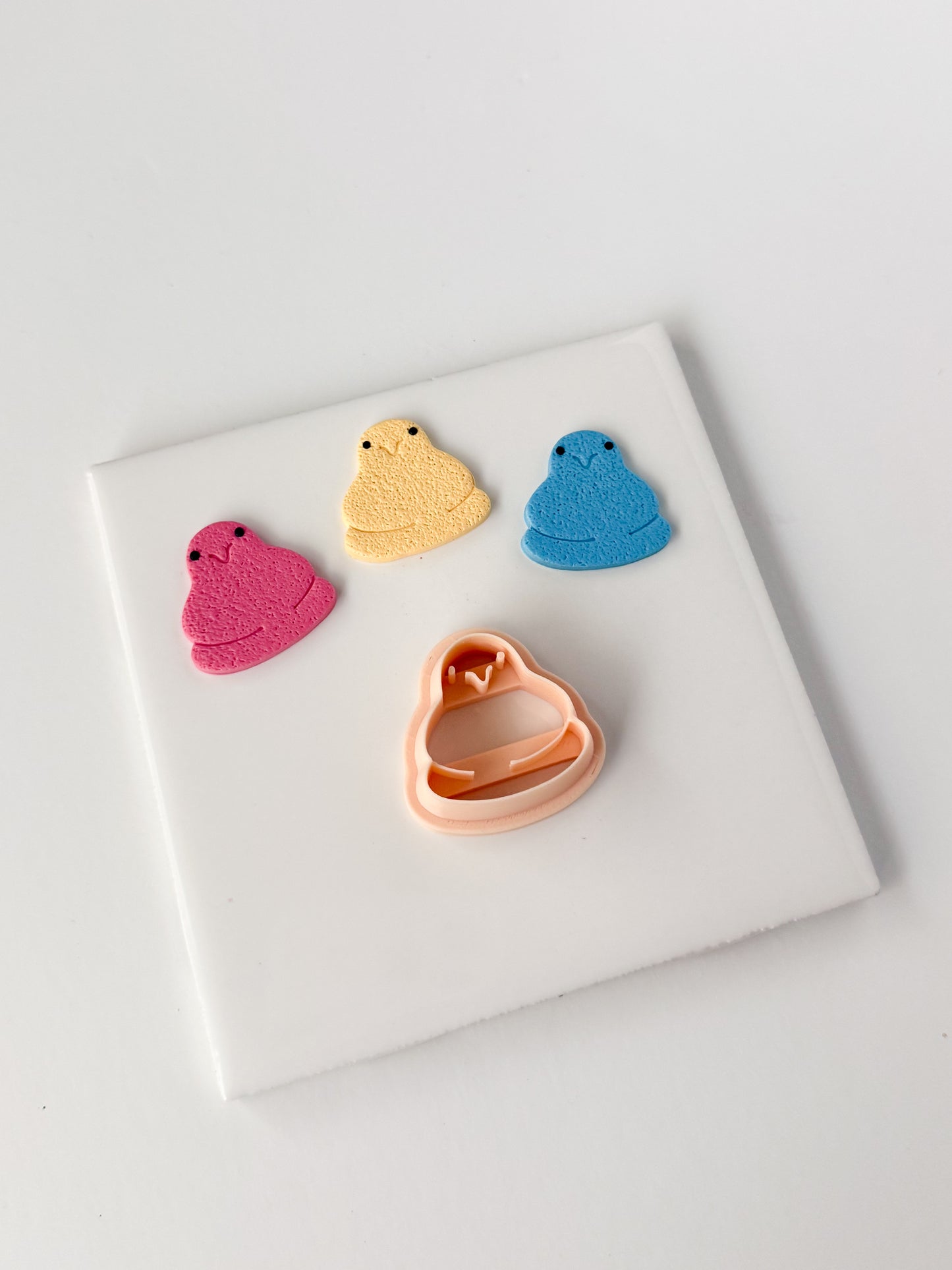 Chick Marshmellow Peep Clay Cutter | Chick Marshmallow Peep Polymer Clay Cutter for DIY Easter Earrings Cute Jewelry and Handmade Spring Accessories