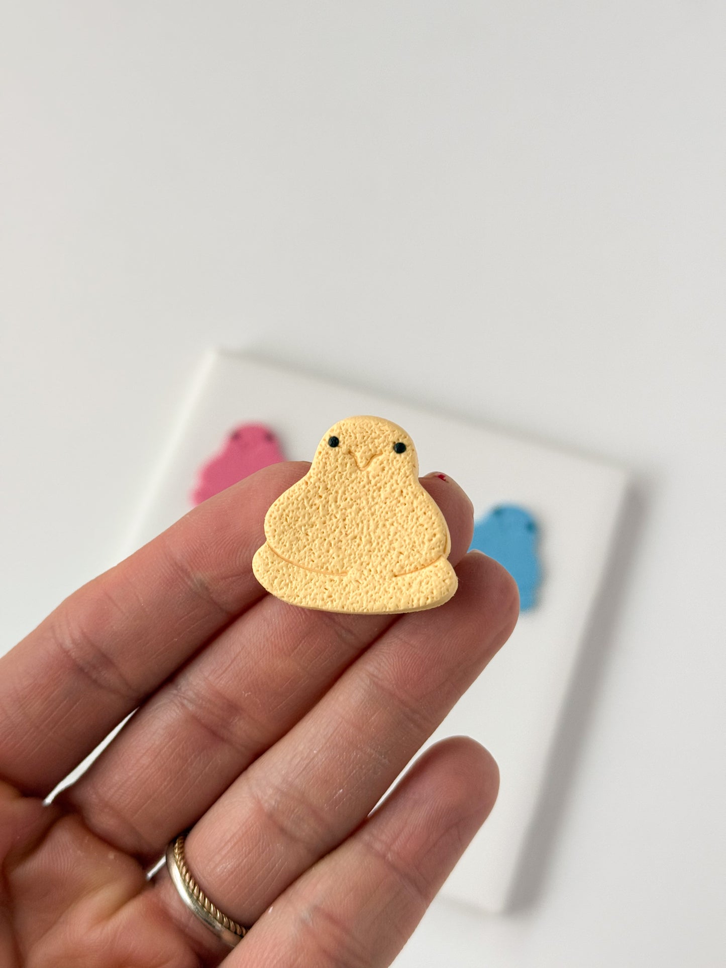 Chick Marshmellow Peep Clay Cutter | Chick Marshmallow Peep Polymer Clay Cutter for DIY Easter Earrings Cute Jewelry and Handmade Spring Accessories
