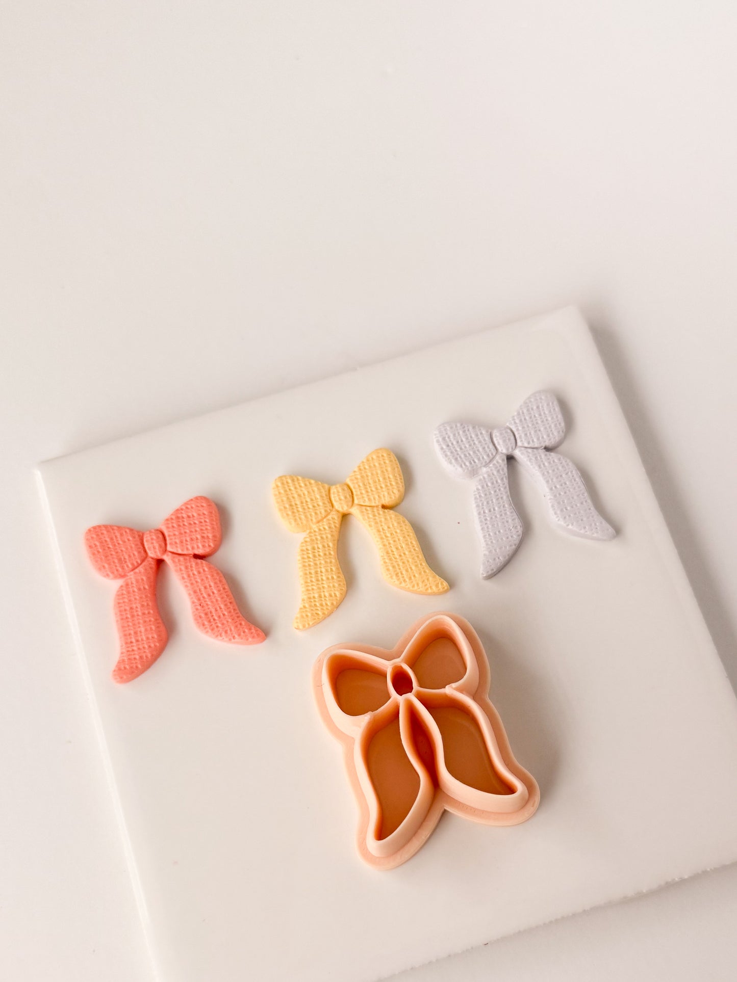 Spring Bow No. 1 Clay Cutter | Spring Bow Polymer Clay Cutter for DIY Floral Earrings Elegant Jewelry and Handmade Spring Accessories