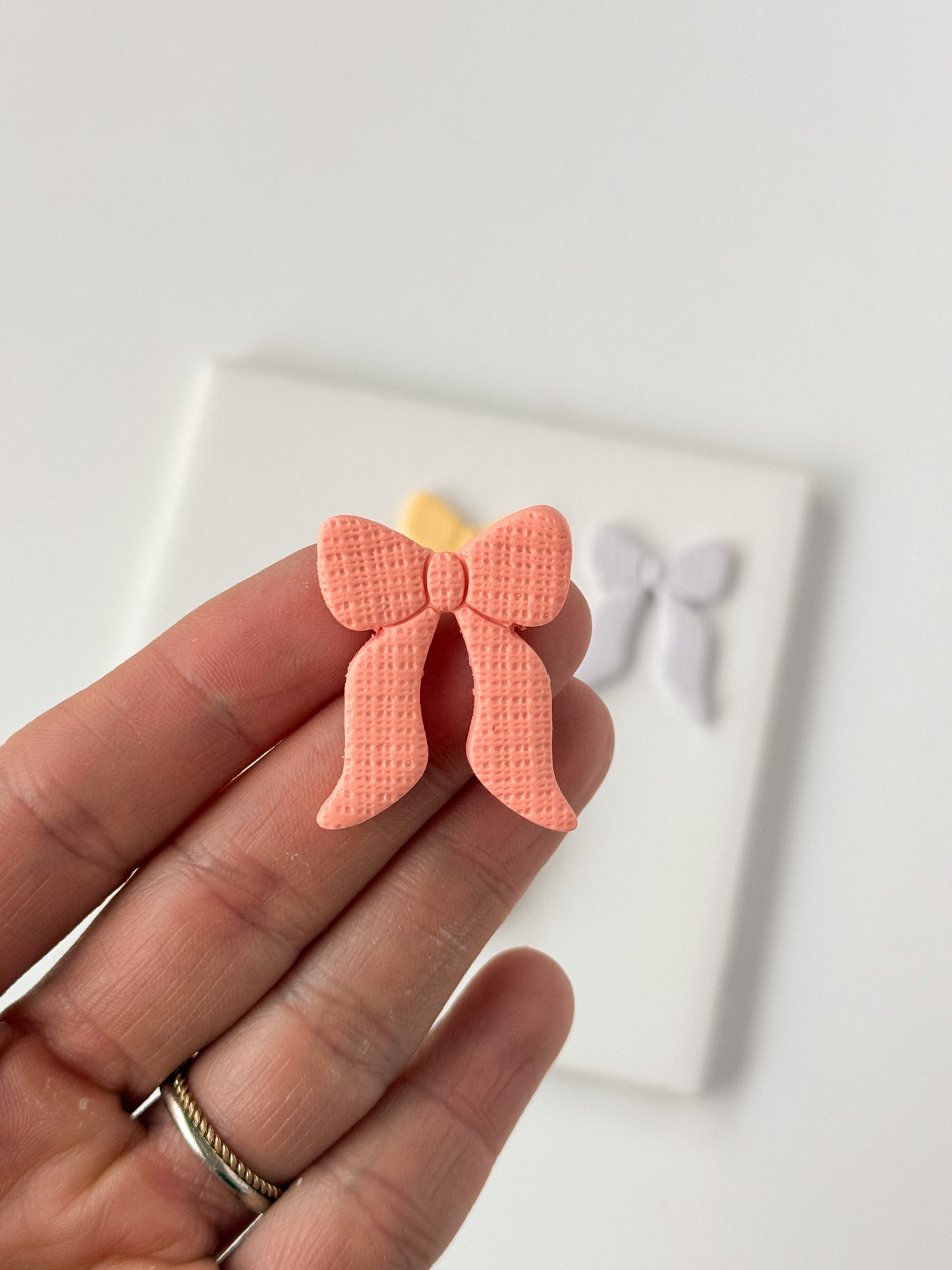 Spring Bow No. 1 Clay Cutter | Spring Bow Polymer Clay Cutter for DIY Floral Earrings Elegant Jewelry and Handmade Spring Accessories