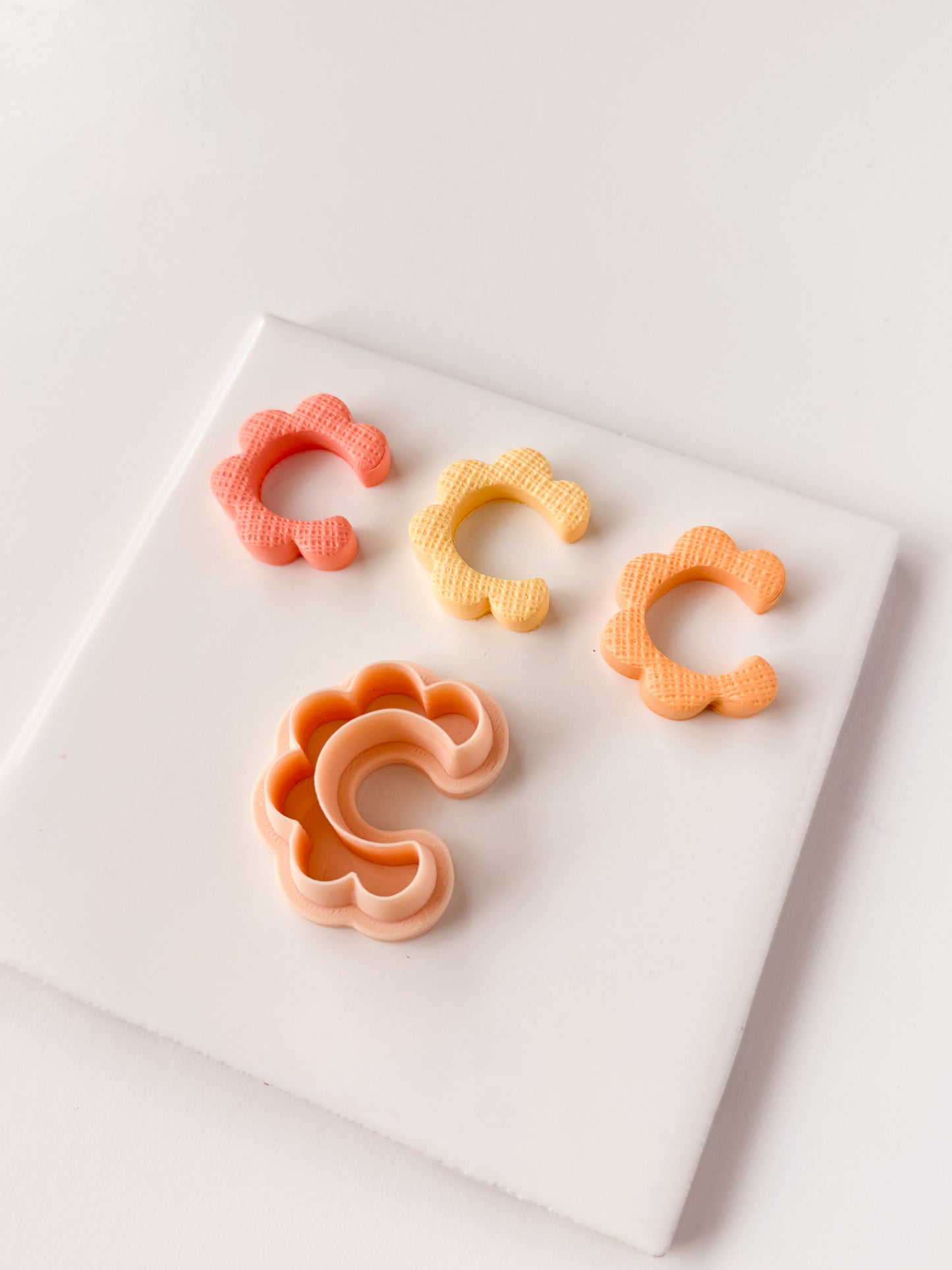 Scalloped Moon Shape Clay Cutter | Scalloped Moon Polymer Clay Cutter for DIY Celestial Earrings Lunar Jewelry and Handmade Space-Themed Accessories