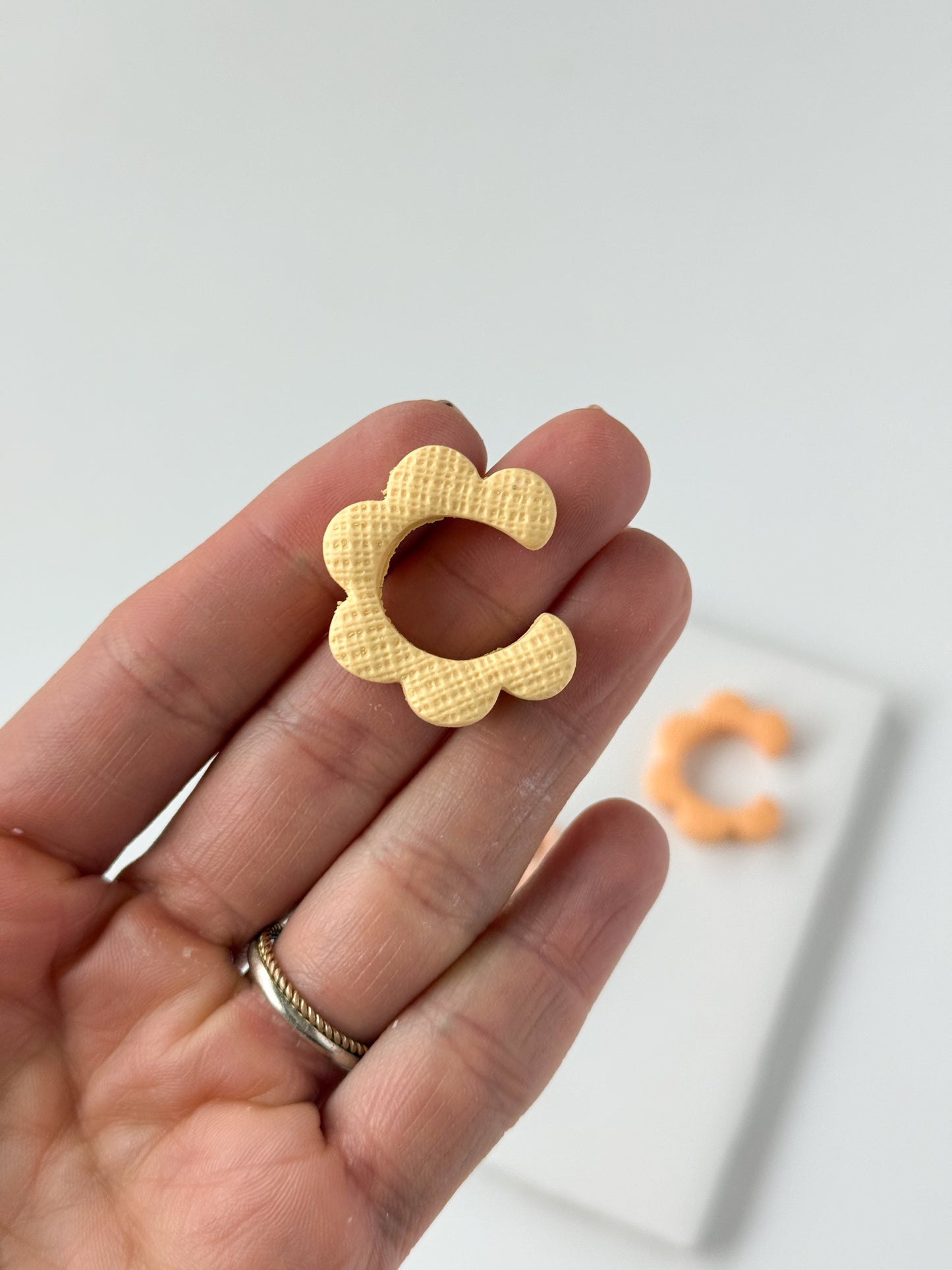 Scalloped Moon Shape Clay Cutter | Scalloped Moon Polymer Clay Cutter for DIY Celestial Earrings Lunar Jewelry and Handmade Space-Themed Accessories