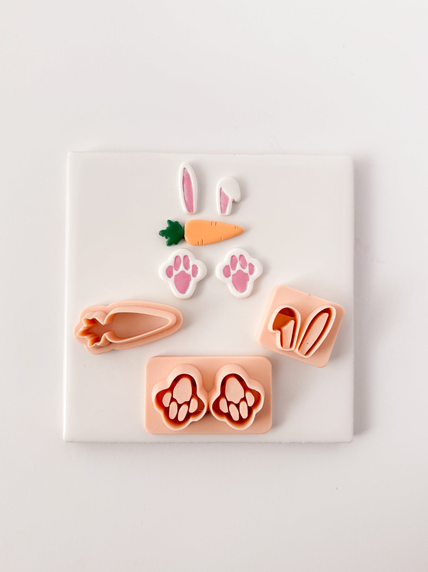 Easter Bunny Trio Clay Cutters | Easter Bunny Trio Polymer Clay Cutter Set for DIY Easter Earrings Spring Jewelry and Handmade Bunny Accessories