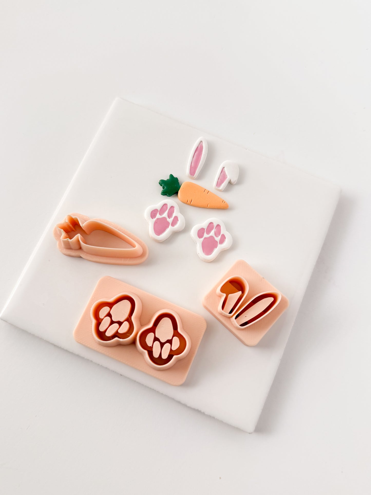 Easter Bunny Trio Clay Cutters | Easter Bunny Trio Polymer Clay Cutter Set for DIY Easter Earrings Spring Jewelry and Handmade Bunny Accessories