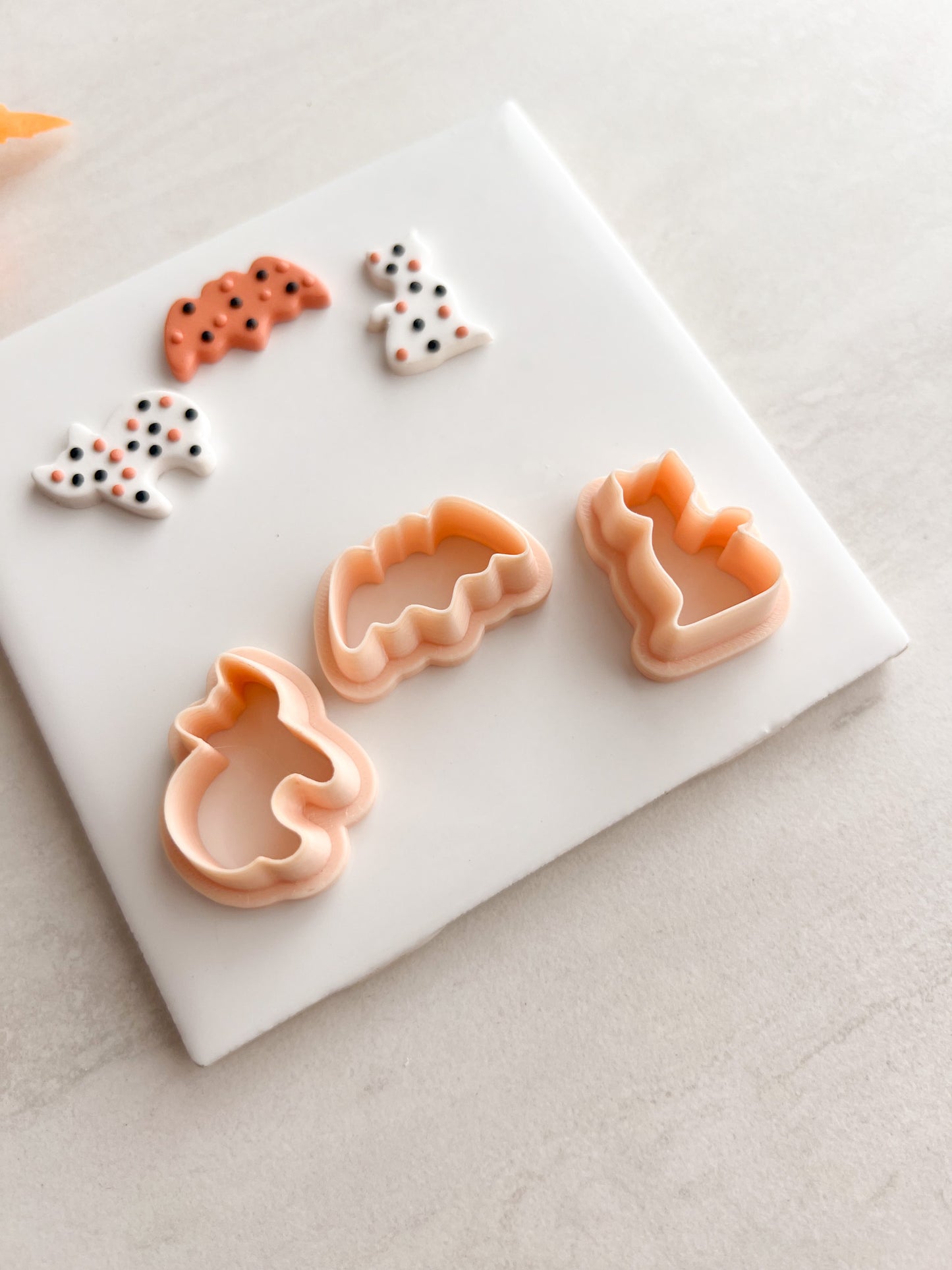 Frosted Halloween Cookie Trio Clay Cutter | Frosted Halloween Cookie Polymer Clay Cutter Set for DIY Earrings Festive Jewelry and Spooky Baking Crafts