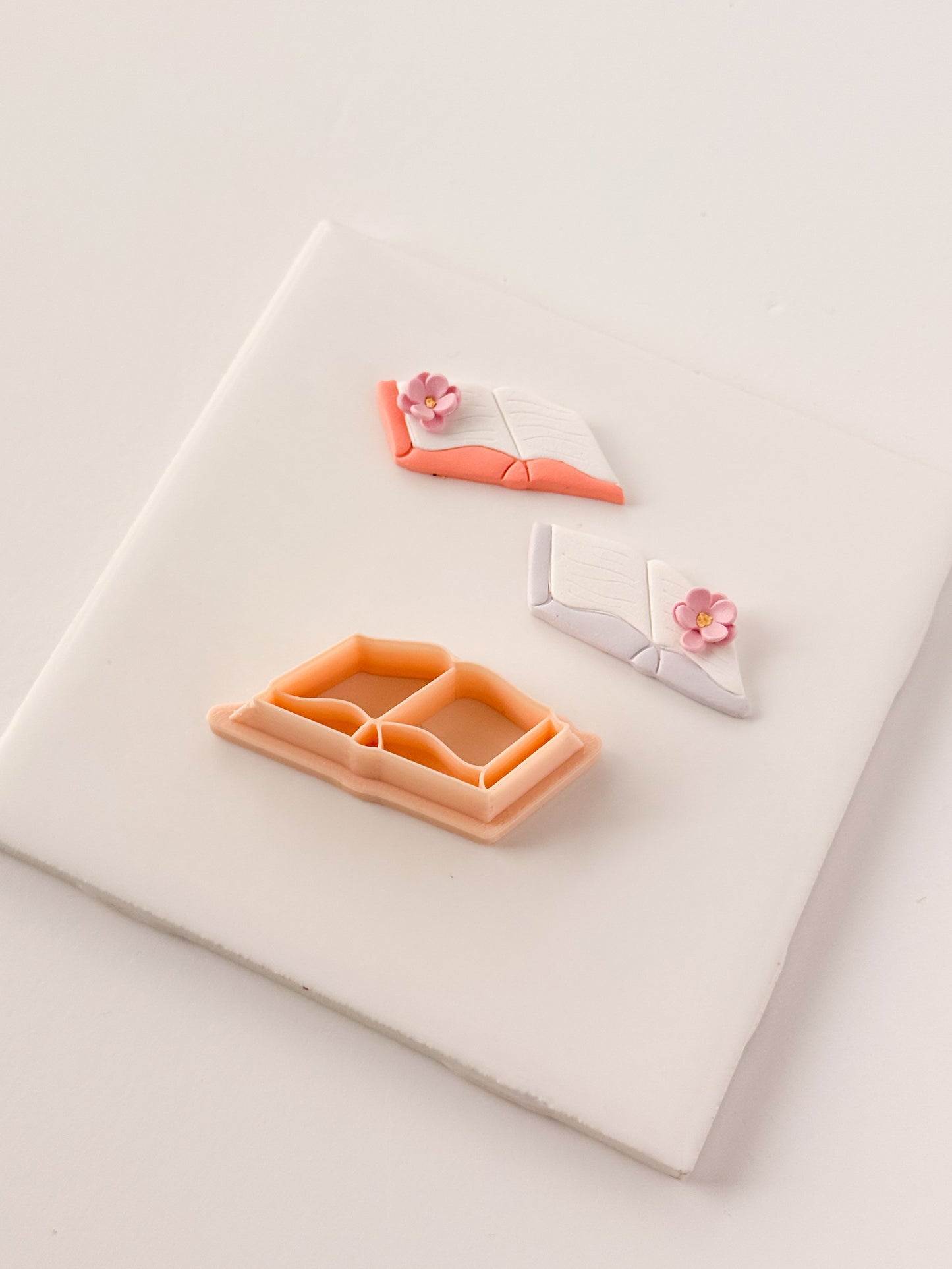 Open Book No. 1 Clay Cutter | Open Book Polymer Clay Cutter for DIY Library Earrings Novel-Themed Jewelry and Handmade Reading Accessories