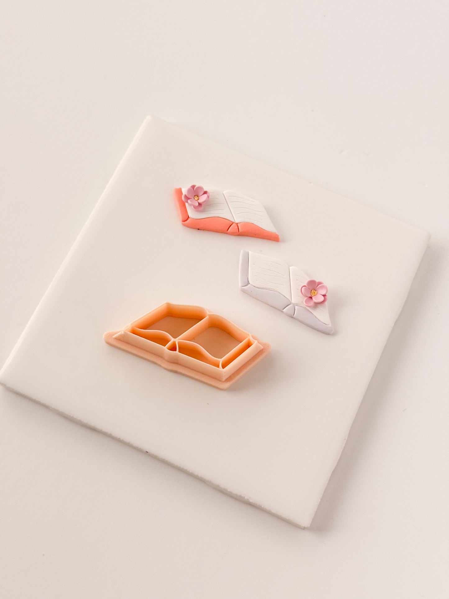 Open Book No. 1 Clay Cutter | Open Book Polymer Clay Cutter for DIY Library Earrings Novel-Themed Jewelry and Handmade Reading Accessories