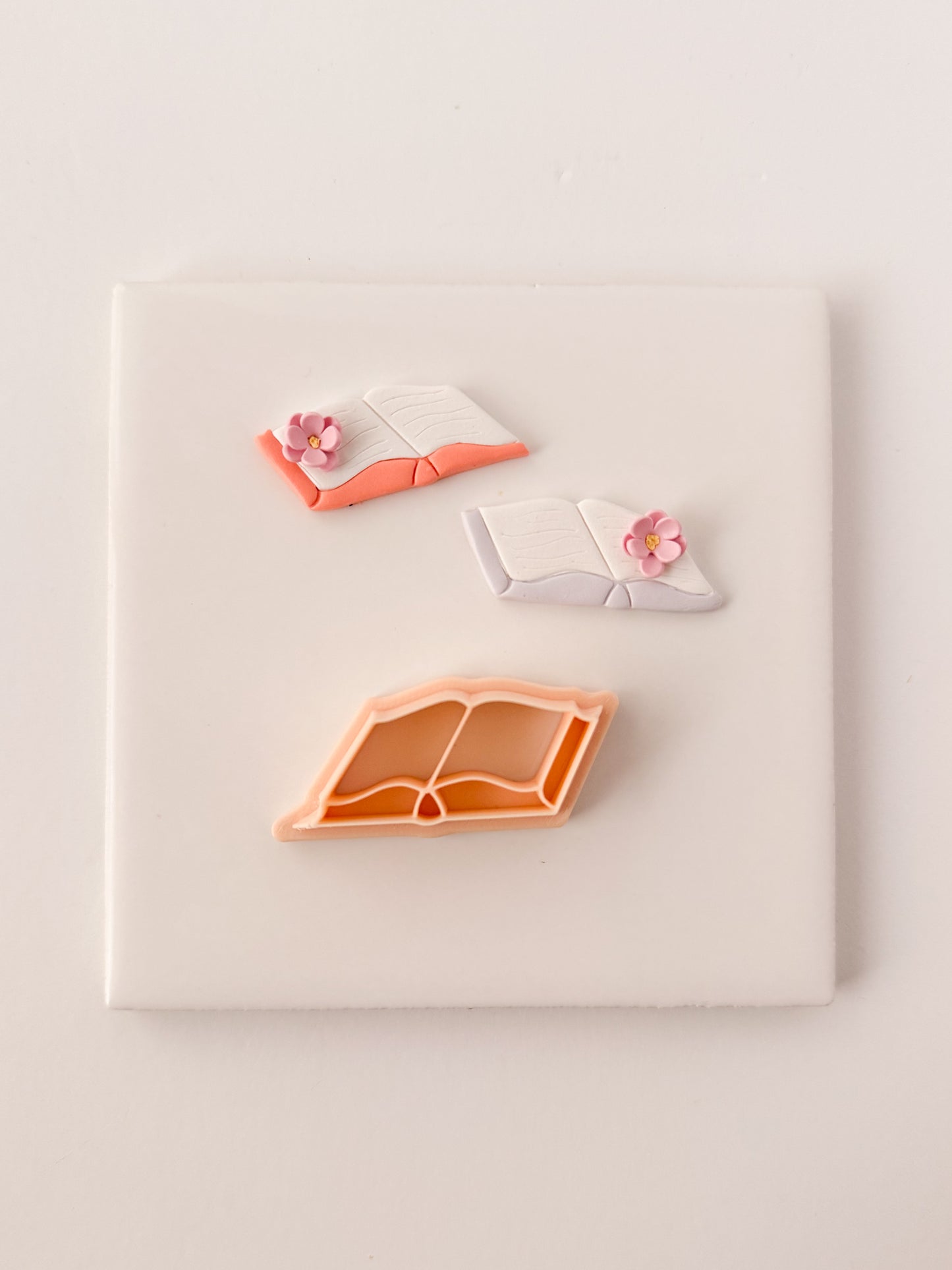 Open Book No. 1 Clay Cutter | Open Book Polymer Clay Cutter for DIY Library Earrings Novel-Themed Jewelry and Handmade Reading Accessories