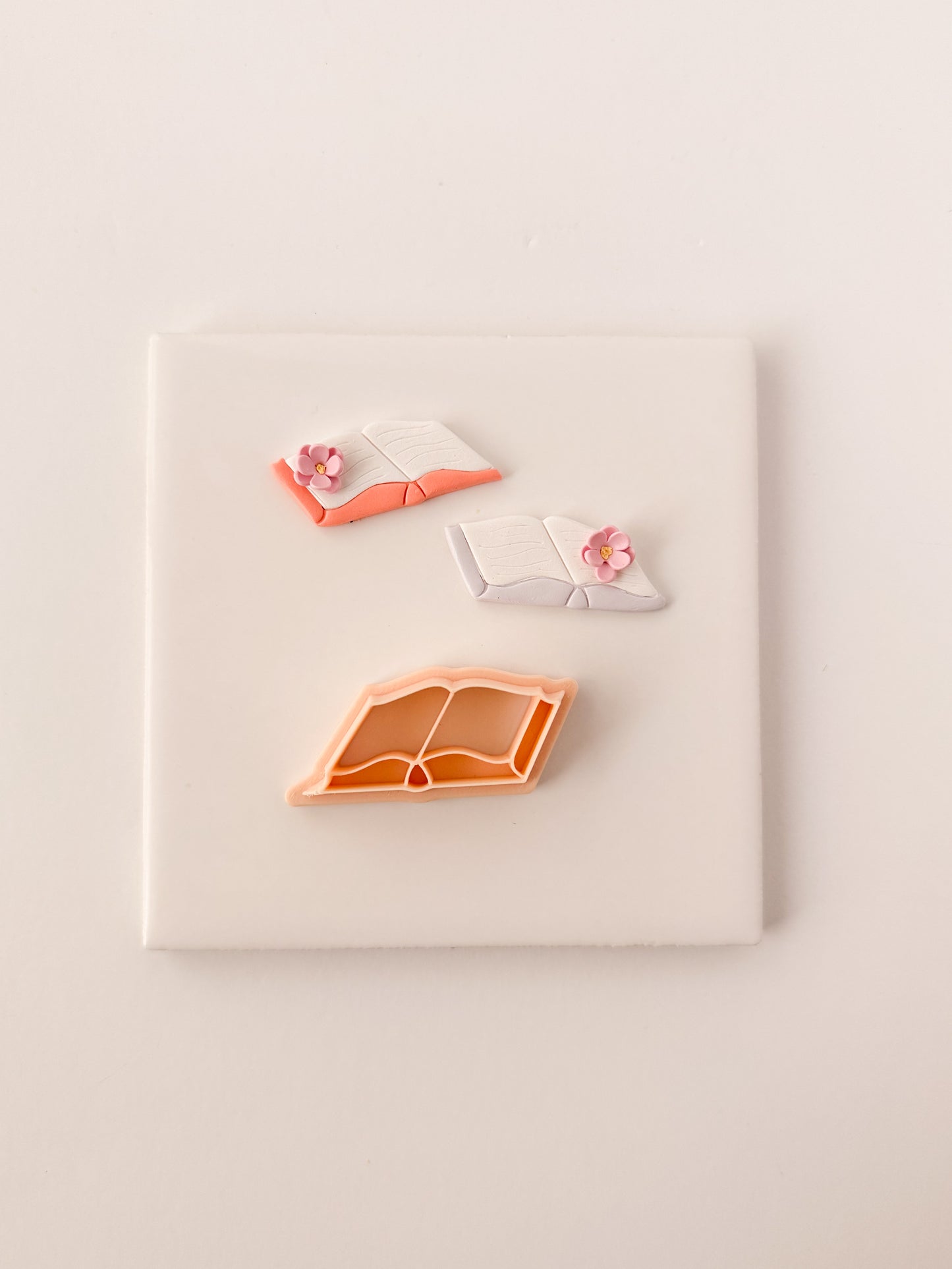 Open Book No. 1 Clay Cutter | Open Book Polymer Clay Cutter for DIY Library Earrings Novel-Themed Jewelry and Handmade Reading Accessories