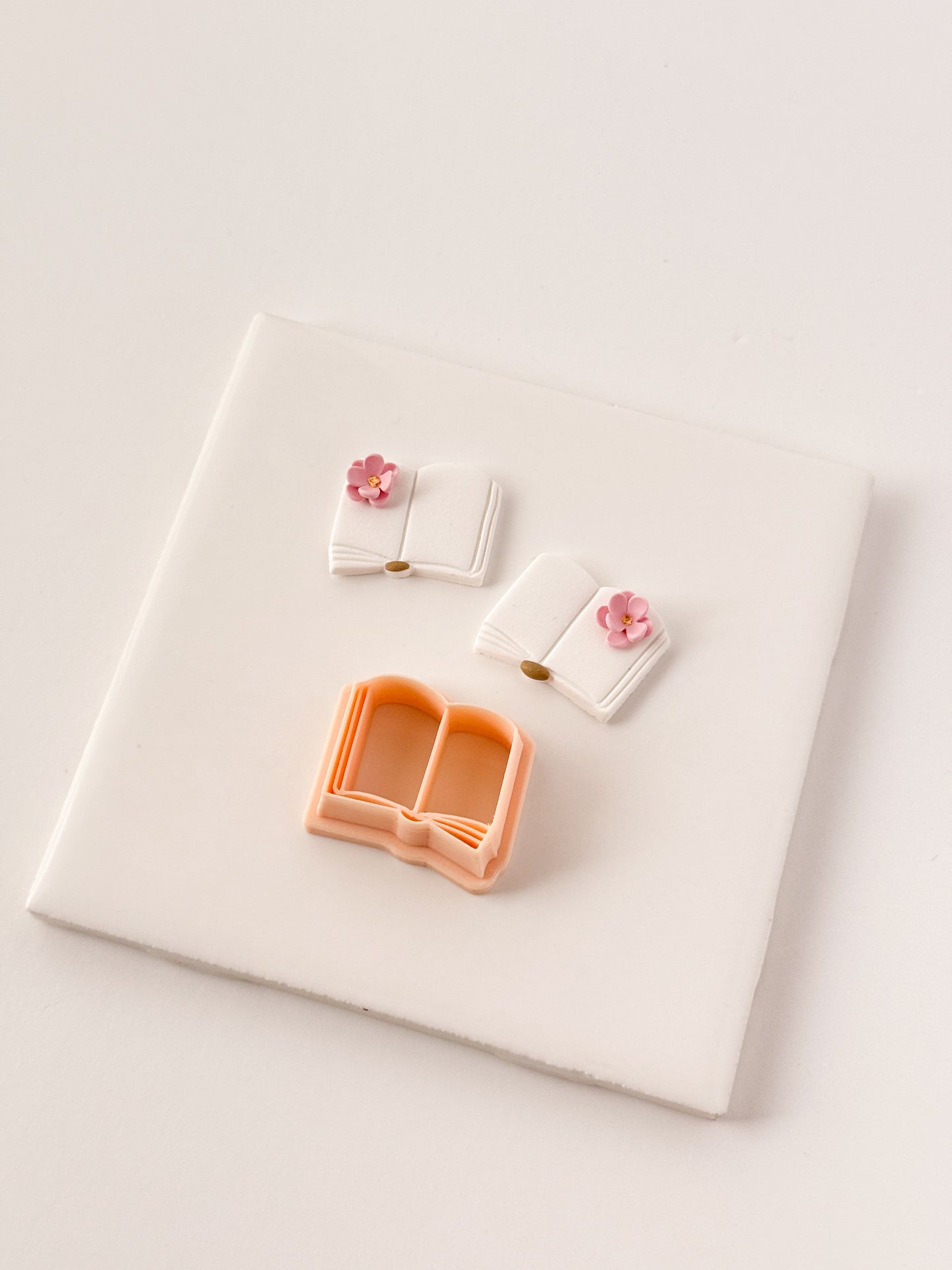 Open Book No. 2 Clay Cutter | Open Book Polymer Clay Cutter for DIY Book Lover Earrings Literary-Themed Jewelry and Handmade Accessories