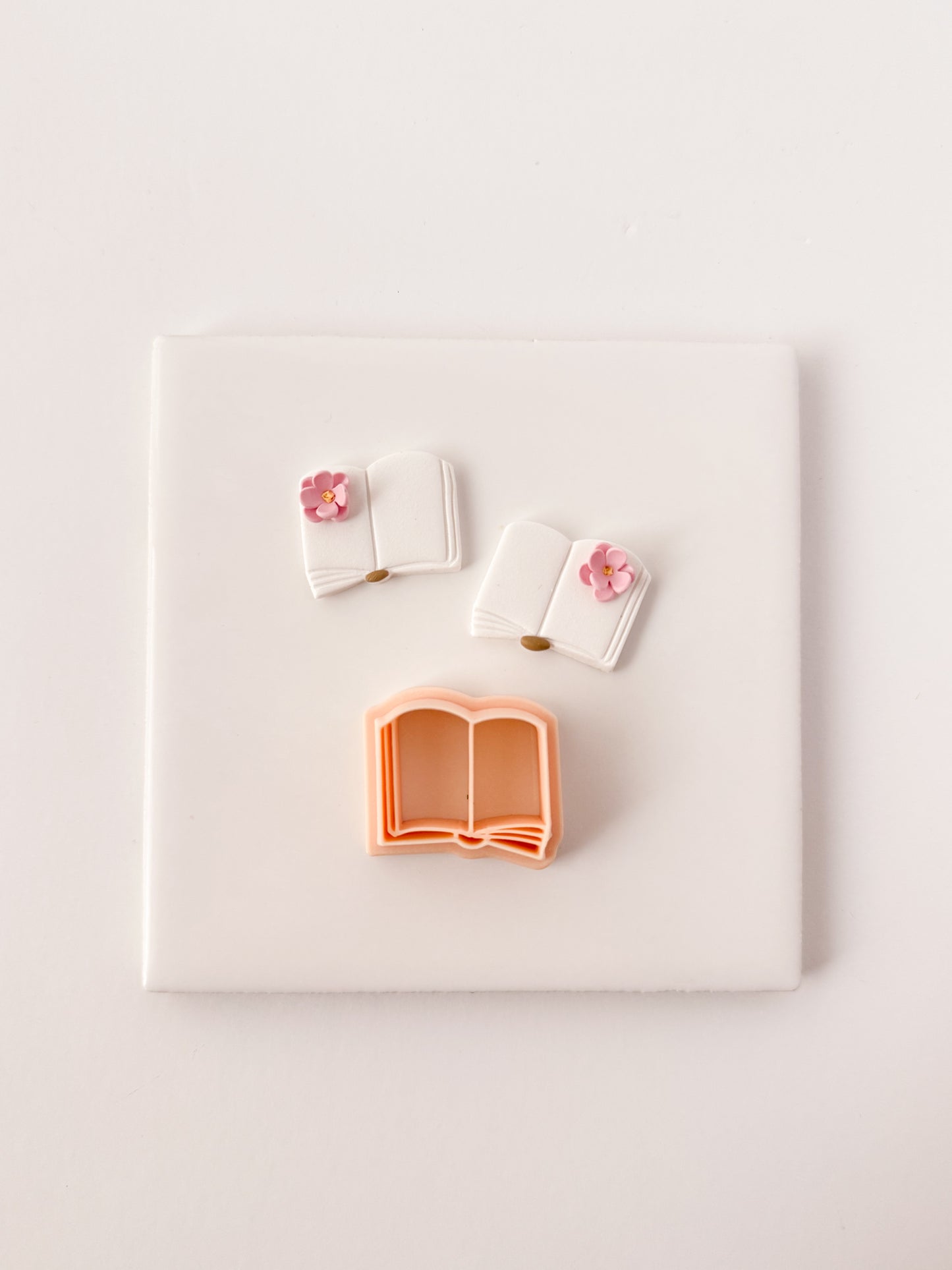 Open Book No. 2 Clay Cutter | Open Book Polymer Clay Cutter for DIY Book Lover Earrings Literary-Themed Jewelry and Handmade Accessories