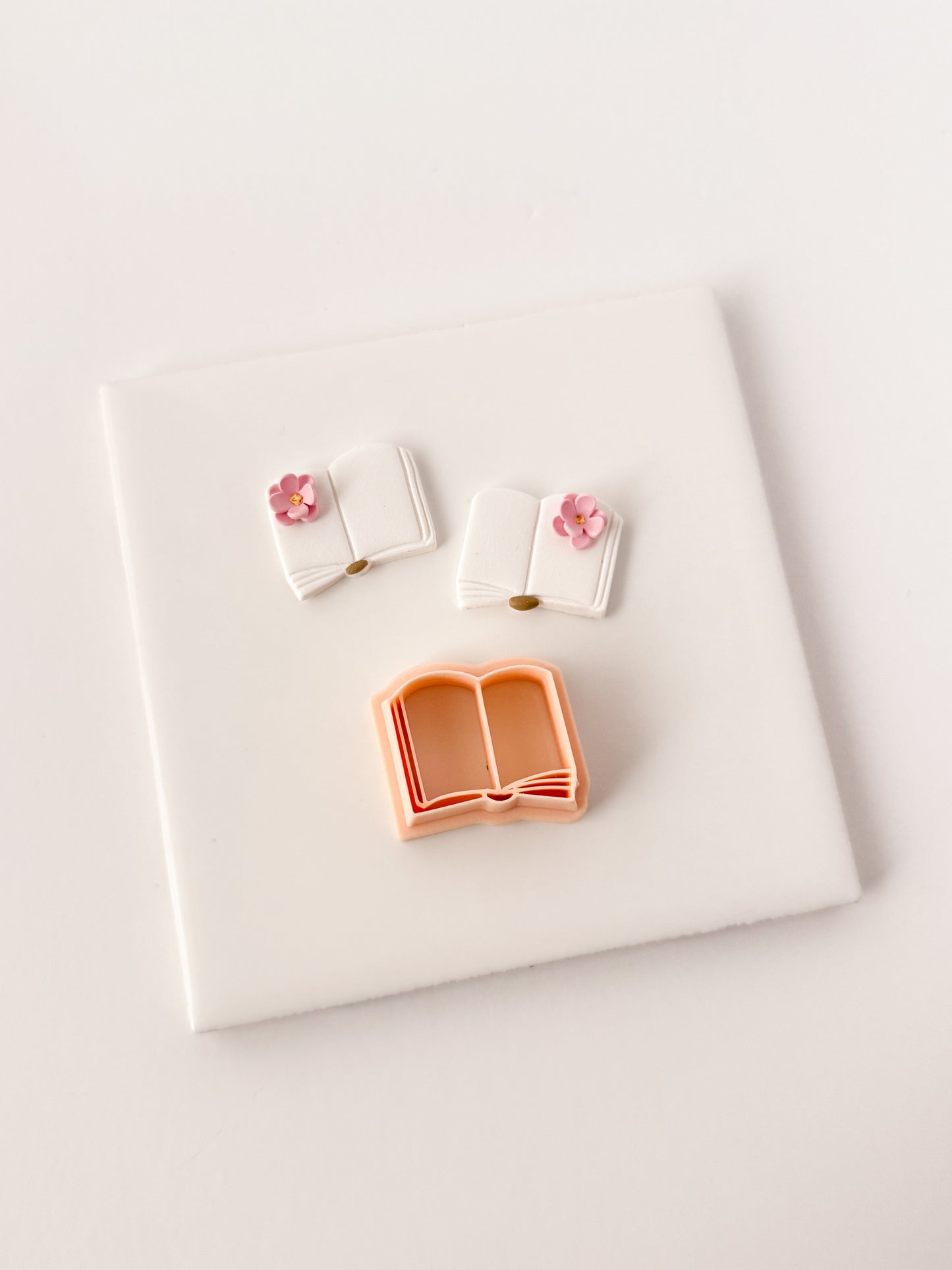 Open Book No. 2 Clay Cutter | Open Book Polymer Clay Cutter for DIY Book Lover Earrings Literary-Themed Jewelry and Handmade Accessories