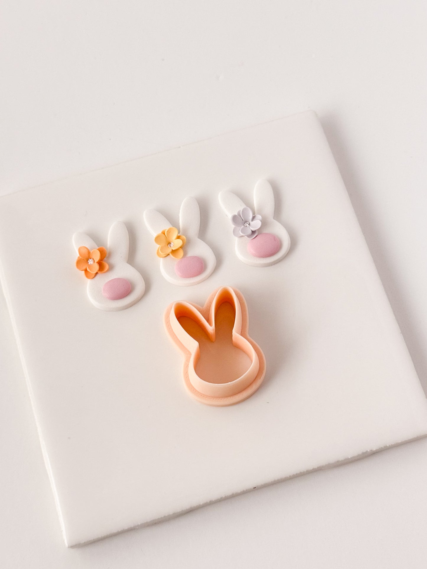 Bunny Head No. 2 Clay Cutter | Bunny Head No. 2 Polymer Clay Cutter for DIY Easter Earrings Cute Jewelry and Handmade Spring Accessories
